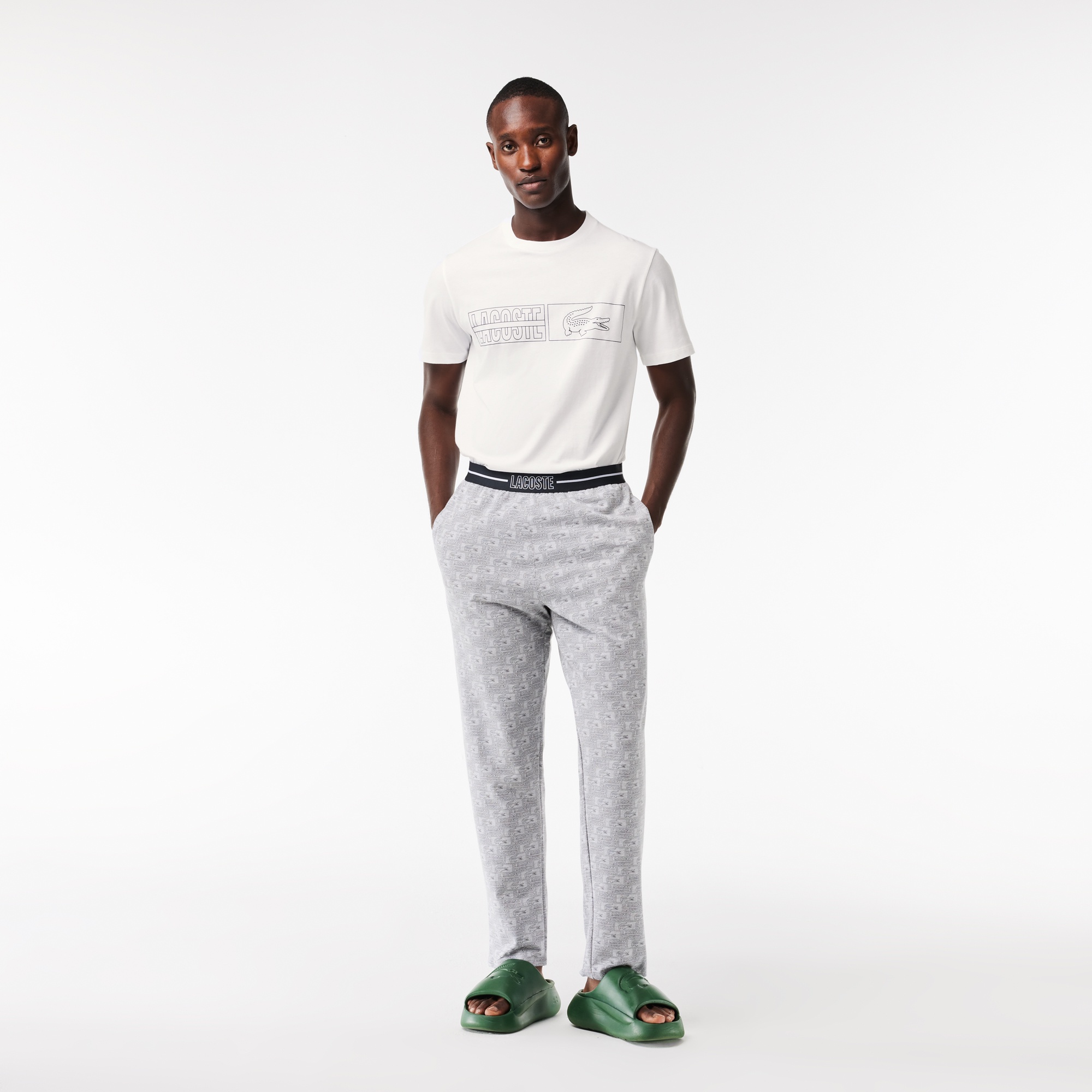 コットンジャージロゴプリントラウンジTシャツ