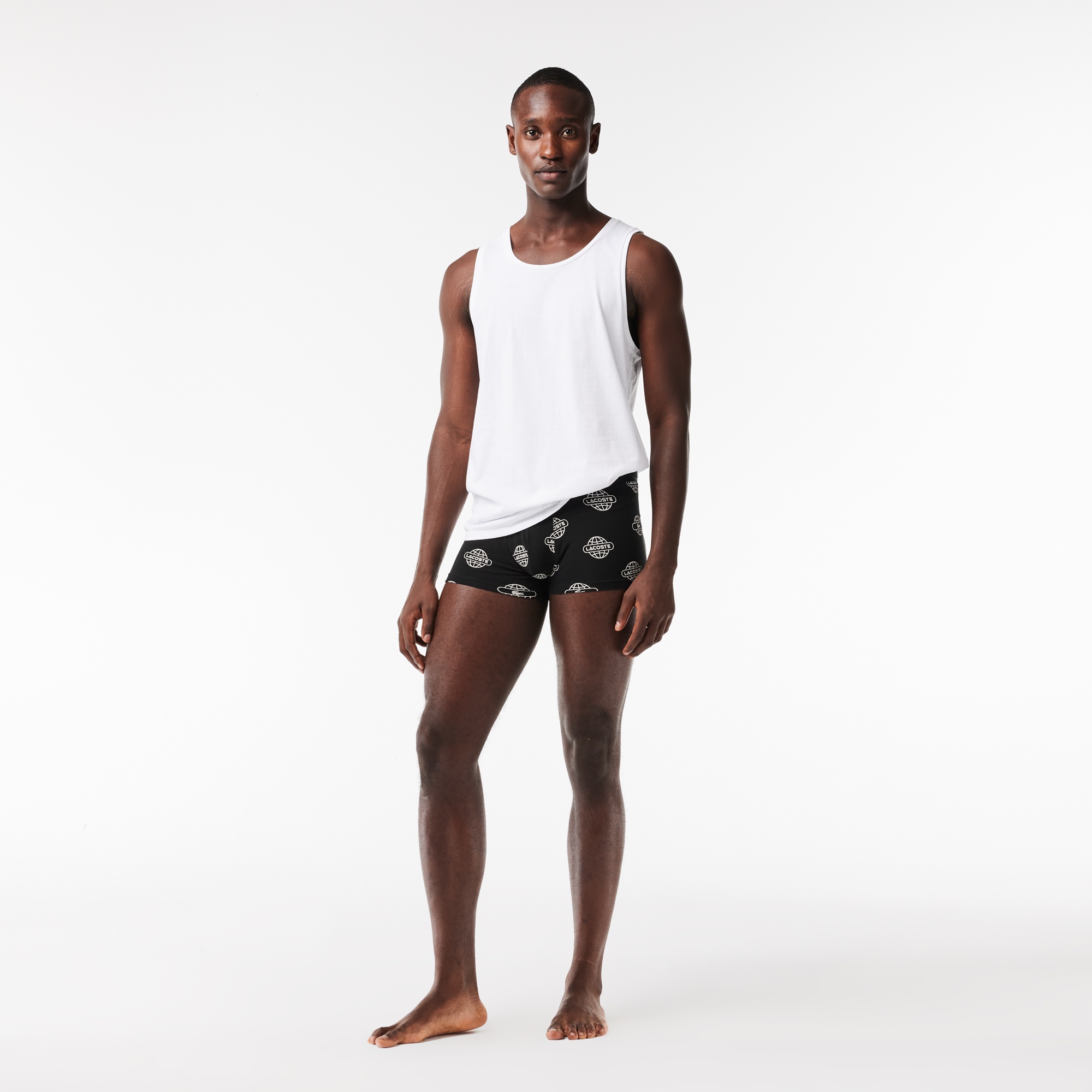 プラネットプリントストレッチコットンジャージトランクショーツ3パック