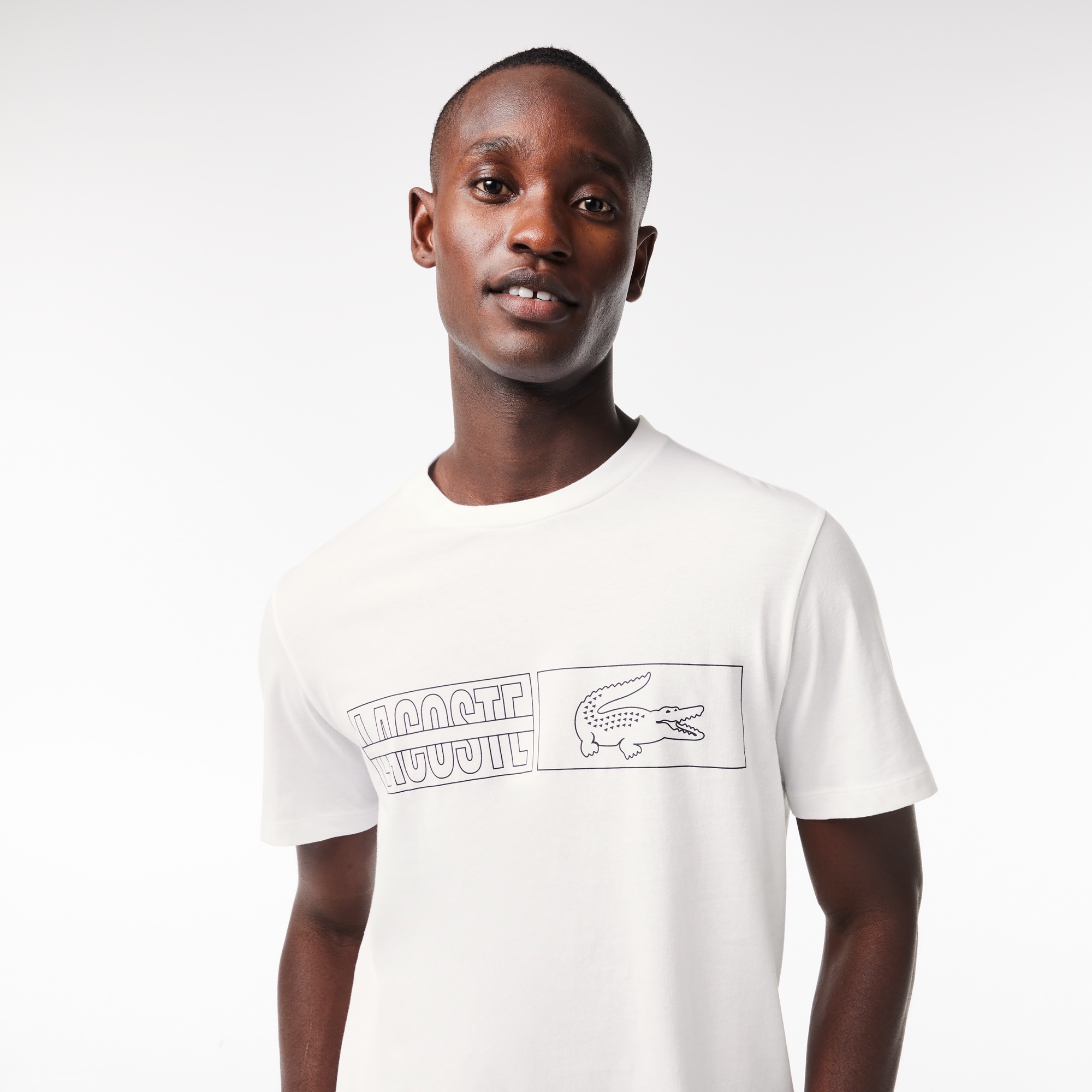 コットンジャージロゴプリントラウンジTシャツ