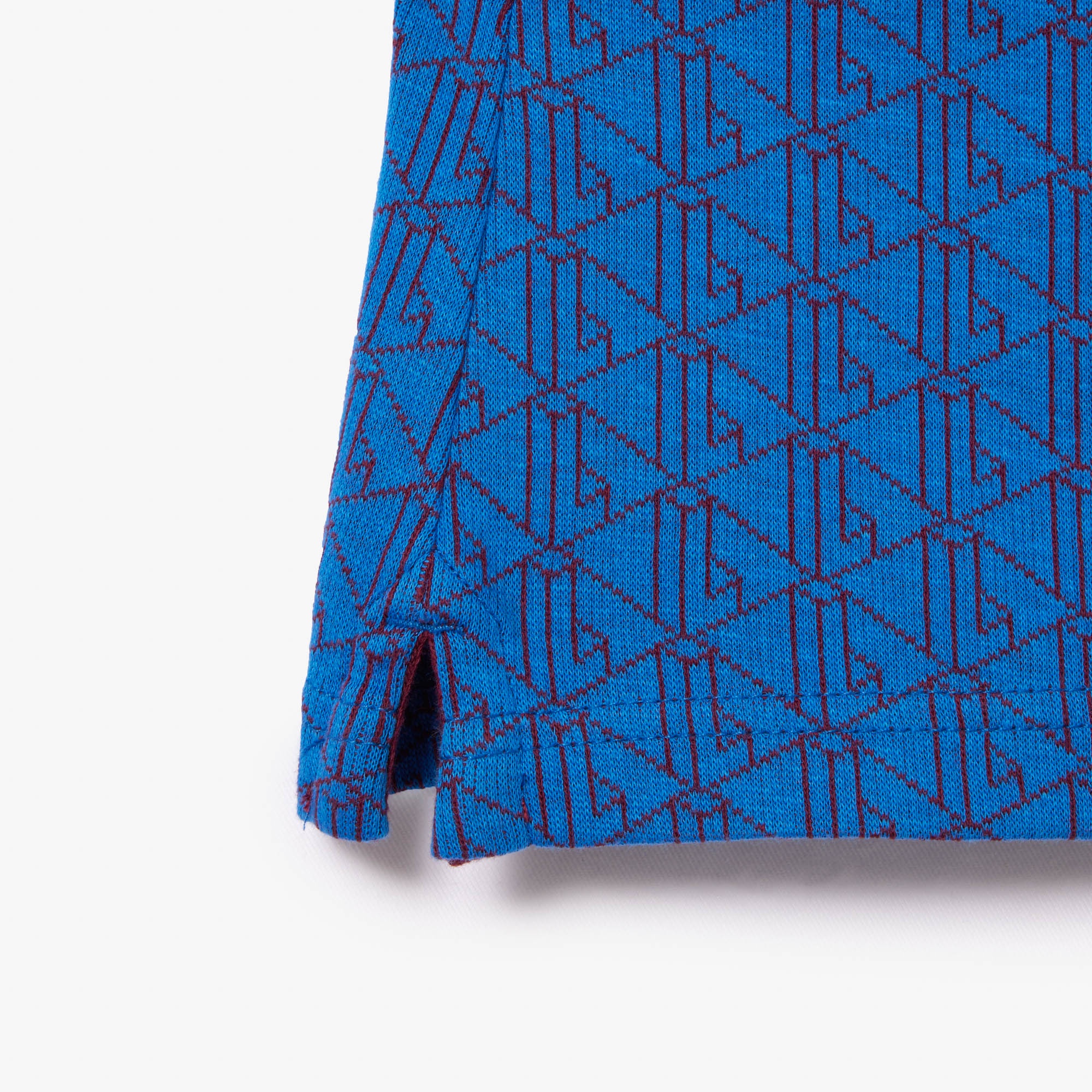 モノグラムジャカードコットンニットポロシャツ