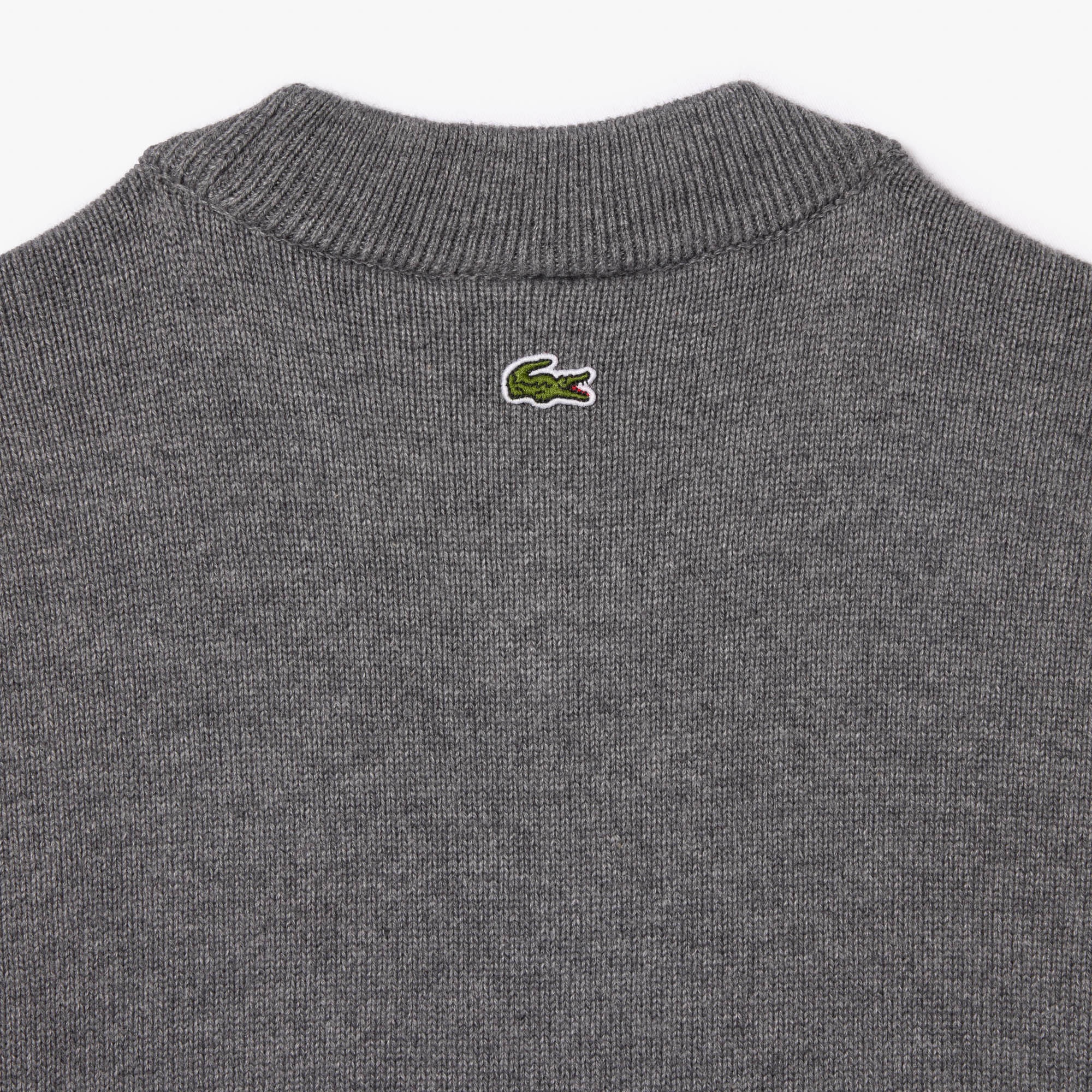 アシンメトリーリブニットJUNIORチルデンニットセーター