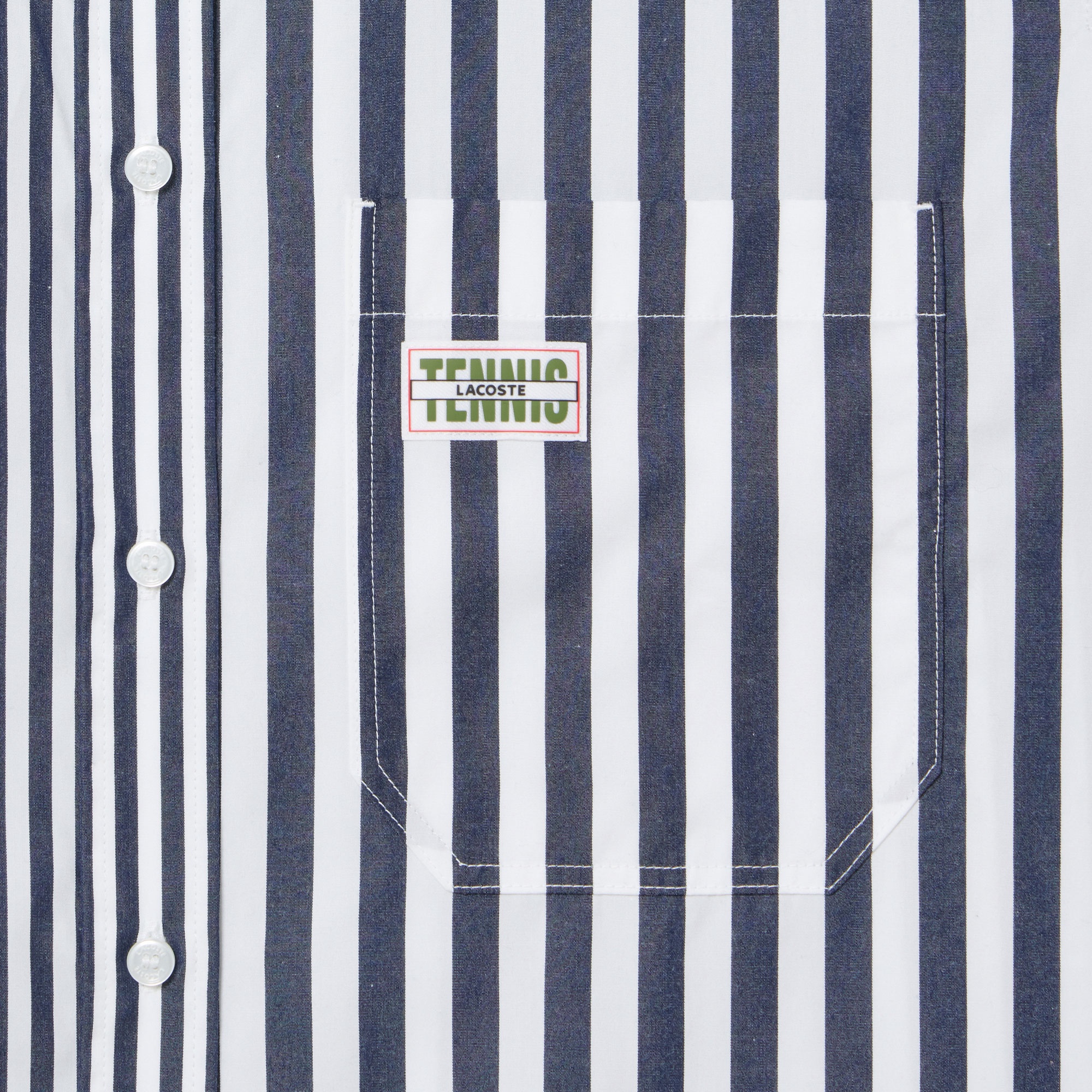 ラコステ×バンディエ 切り替えストライプシャツ