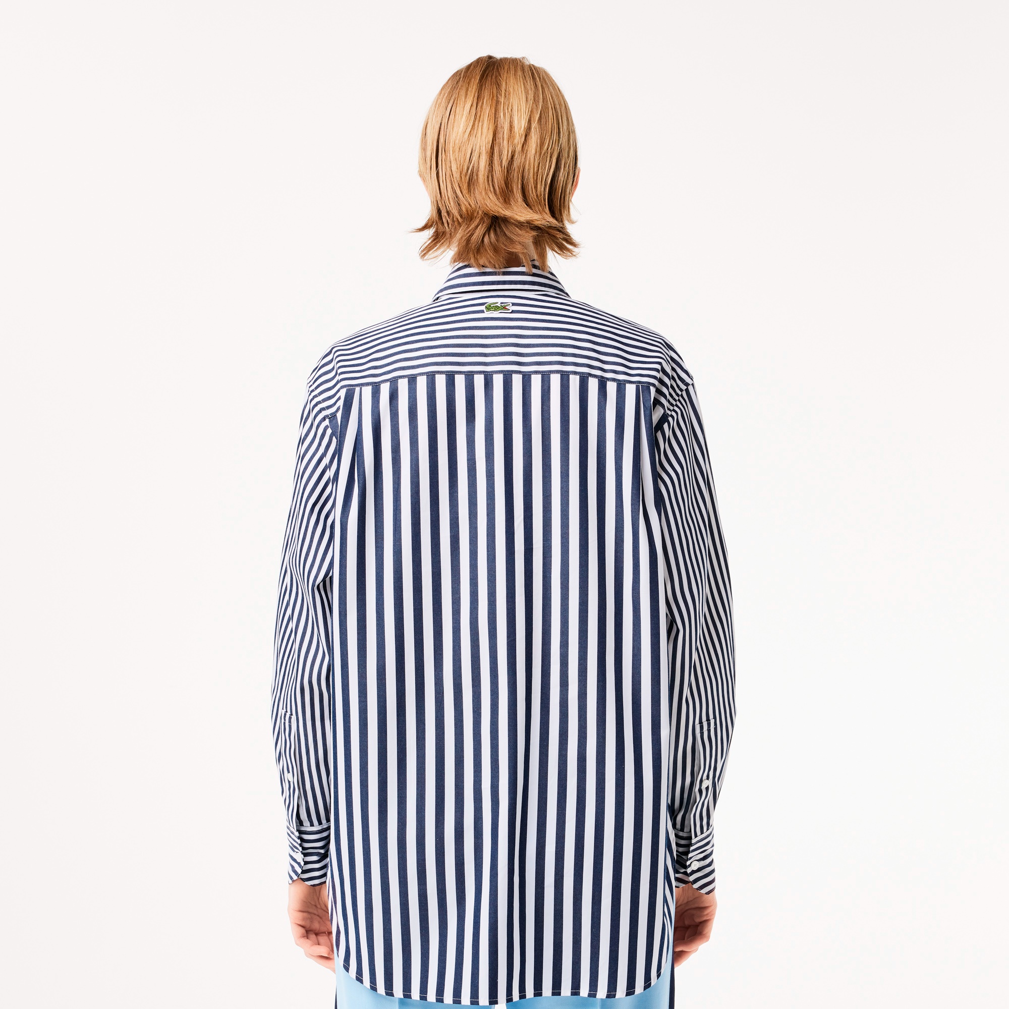 ラコステ×バンディエ 切り替えストライプシャツ
