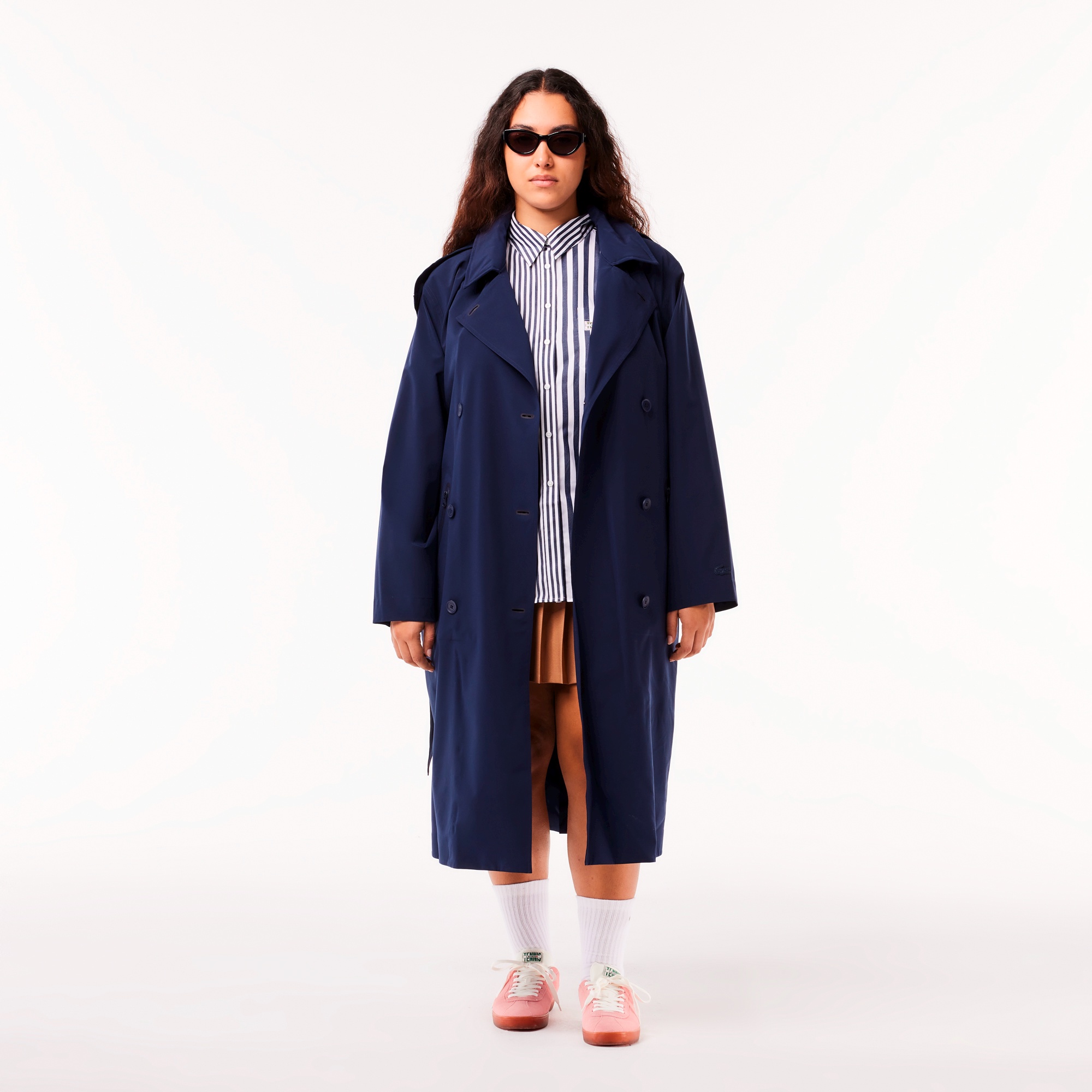 ラコステ×バンディエ 切り替えストライプシャツ