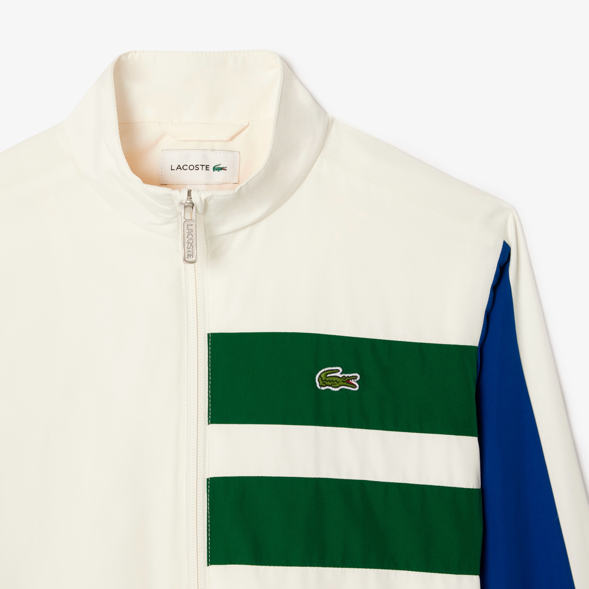 アシンメトリーパネルボーダートラックジャケット