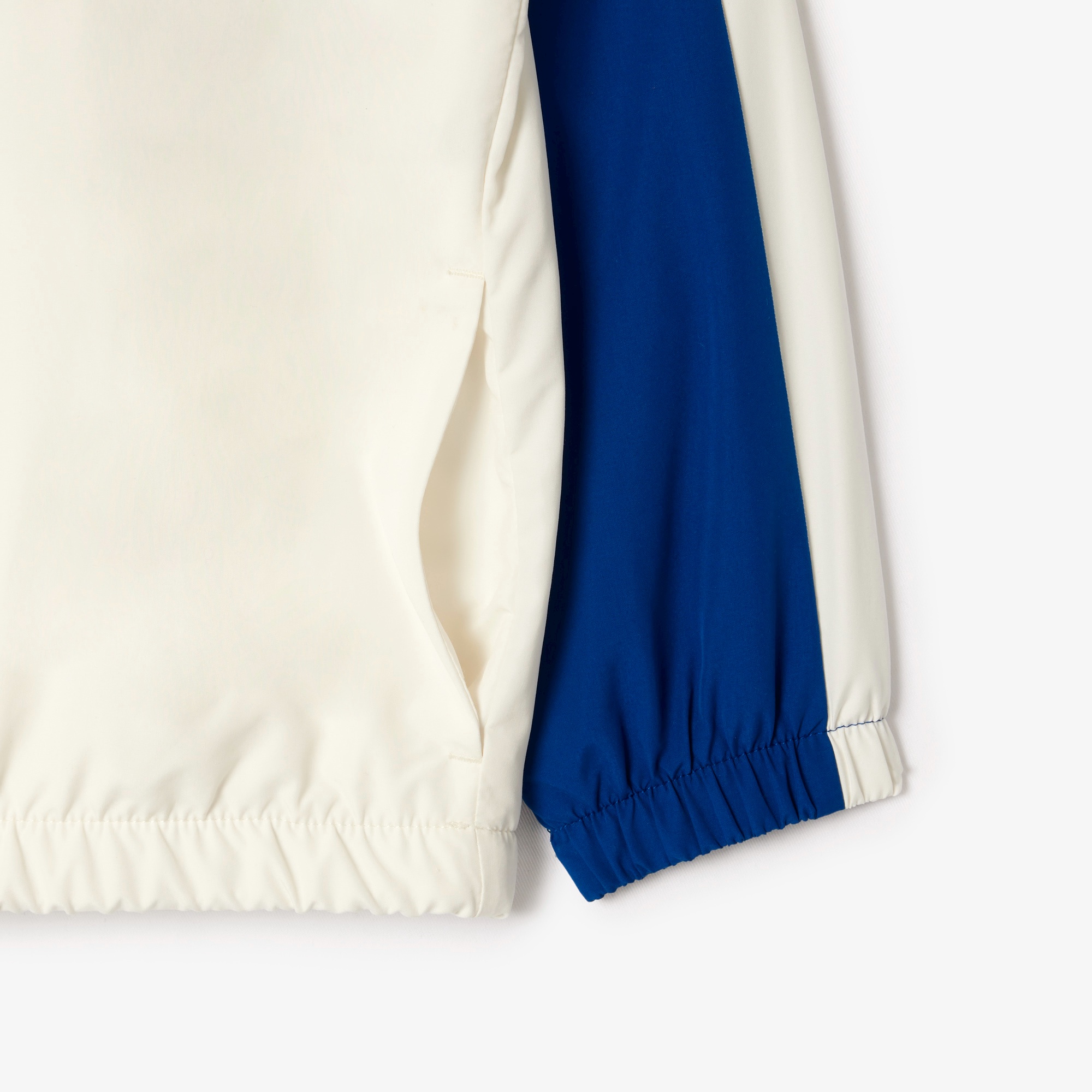 アシンメトリーパネルボーダートラックジャケット