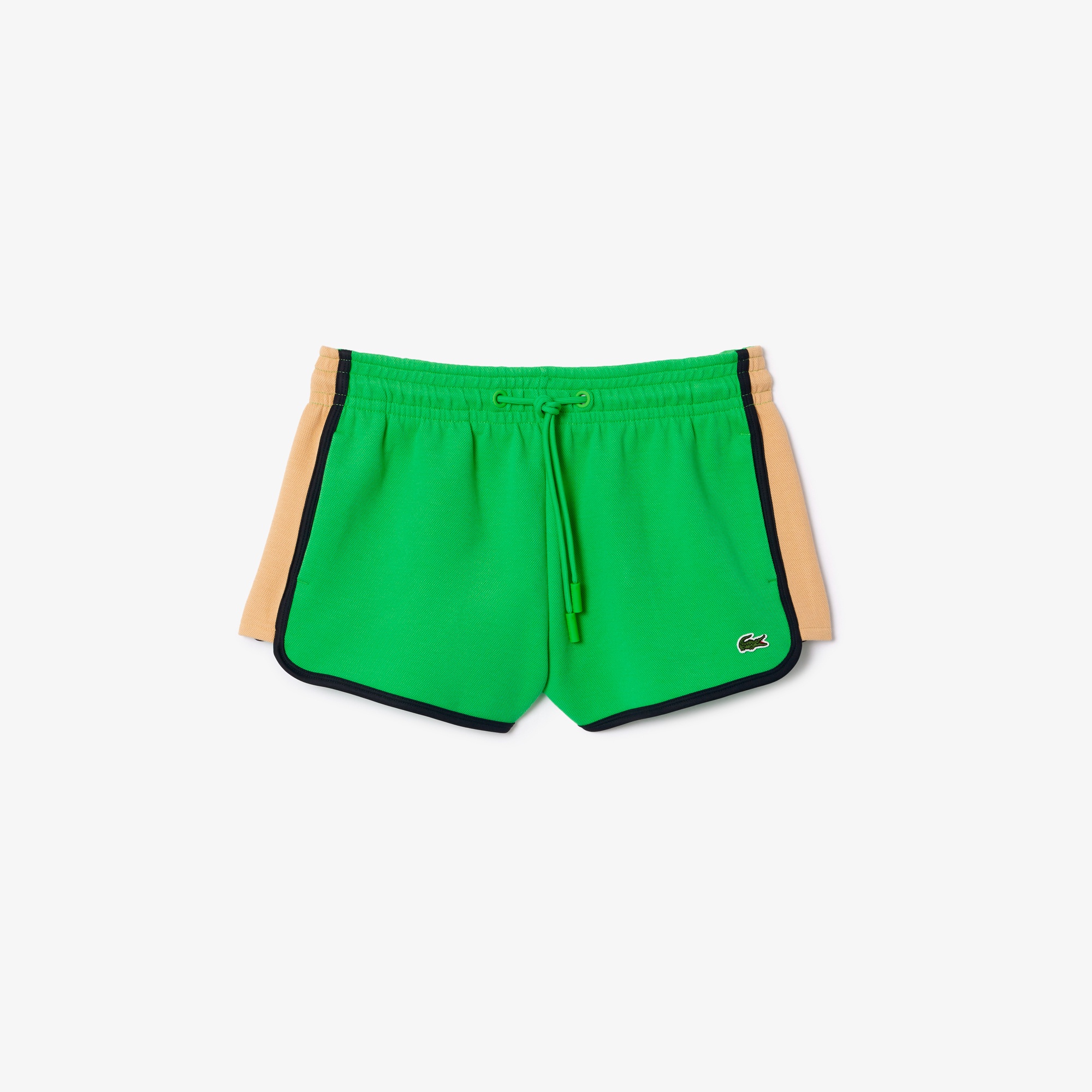 サイド切り替え鹿の子地ショートパンツ