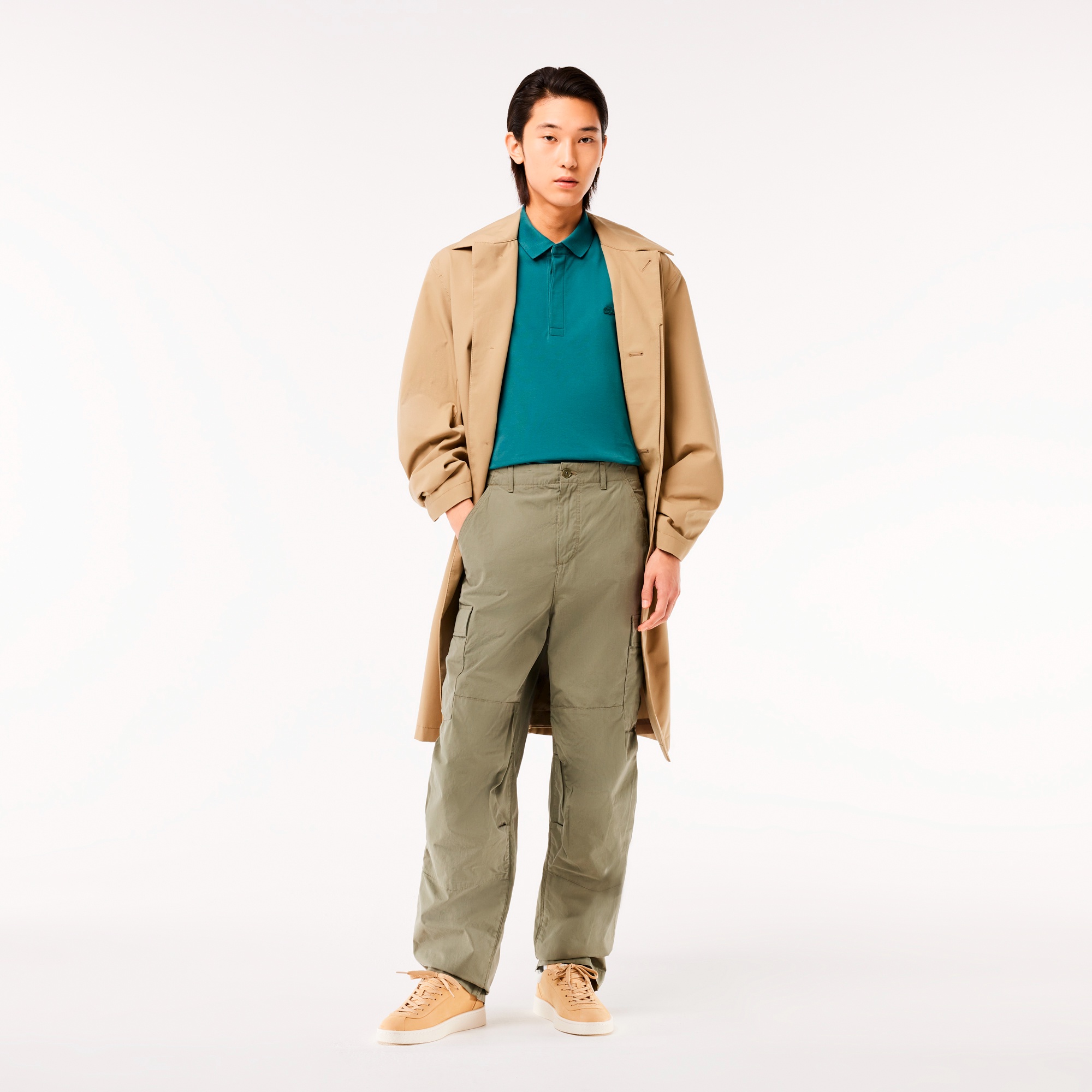 レギュラーフィット ストレッチ パリポロシャツ (半袖)