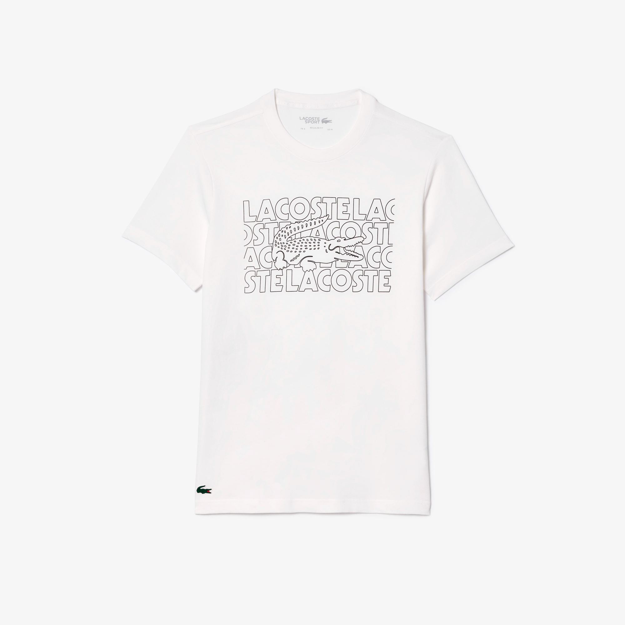 ネーム&ワニロゴグラフィックドライTシャツ