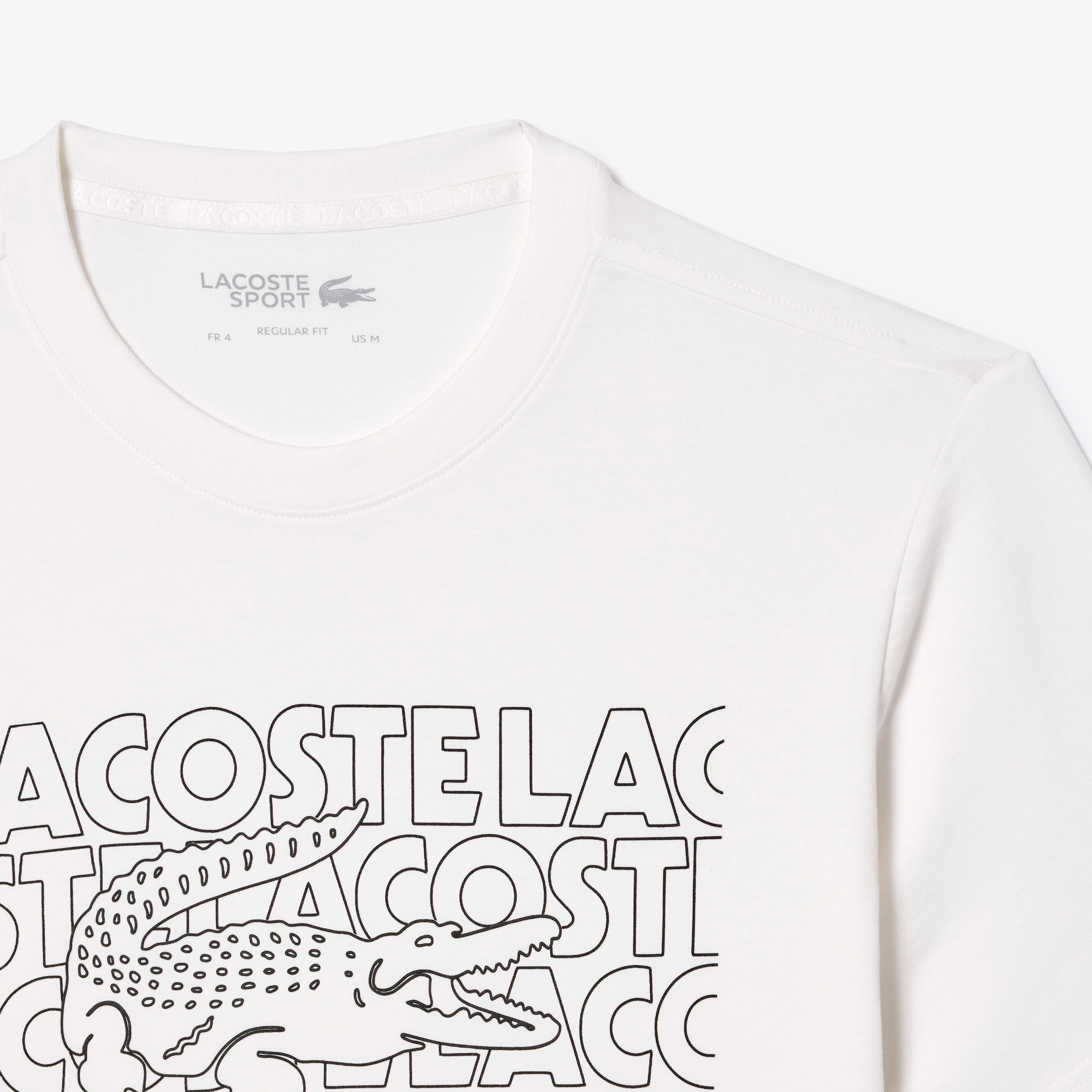 ネーム&ワニロゴグラフィックドライTシャツ