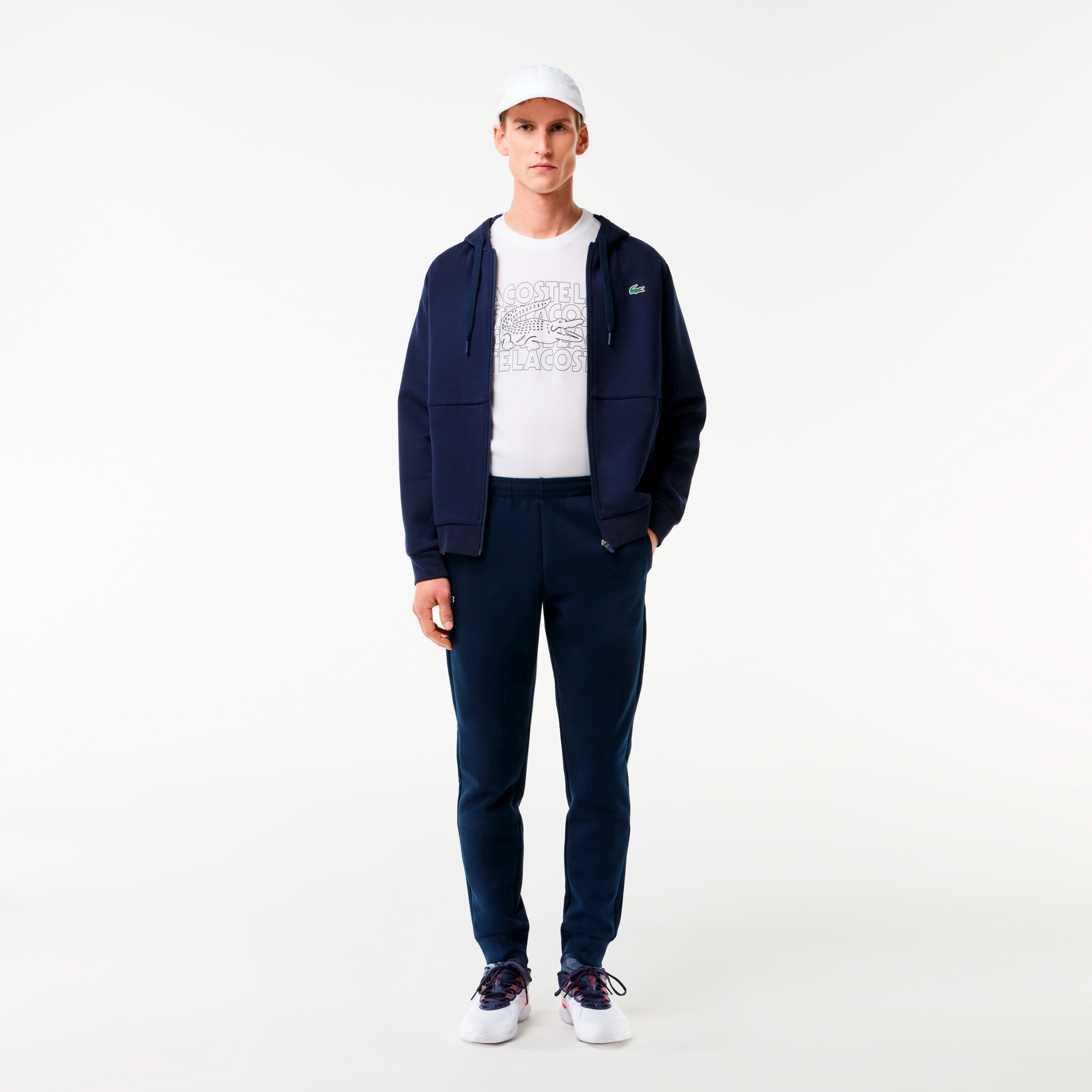 ネーム&ワニロゴグラフィックドライTシャツ