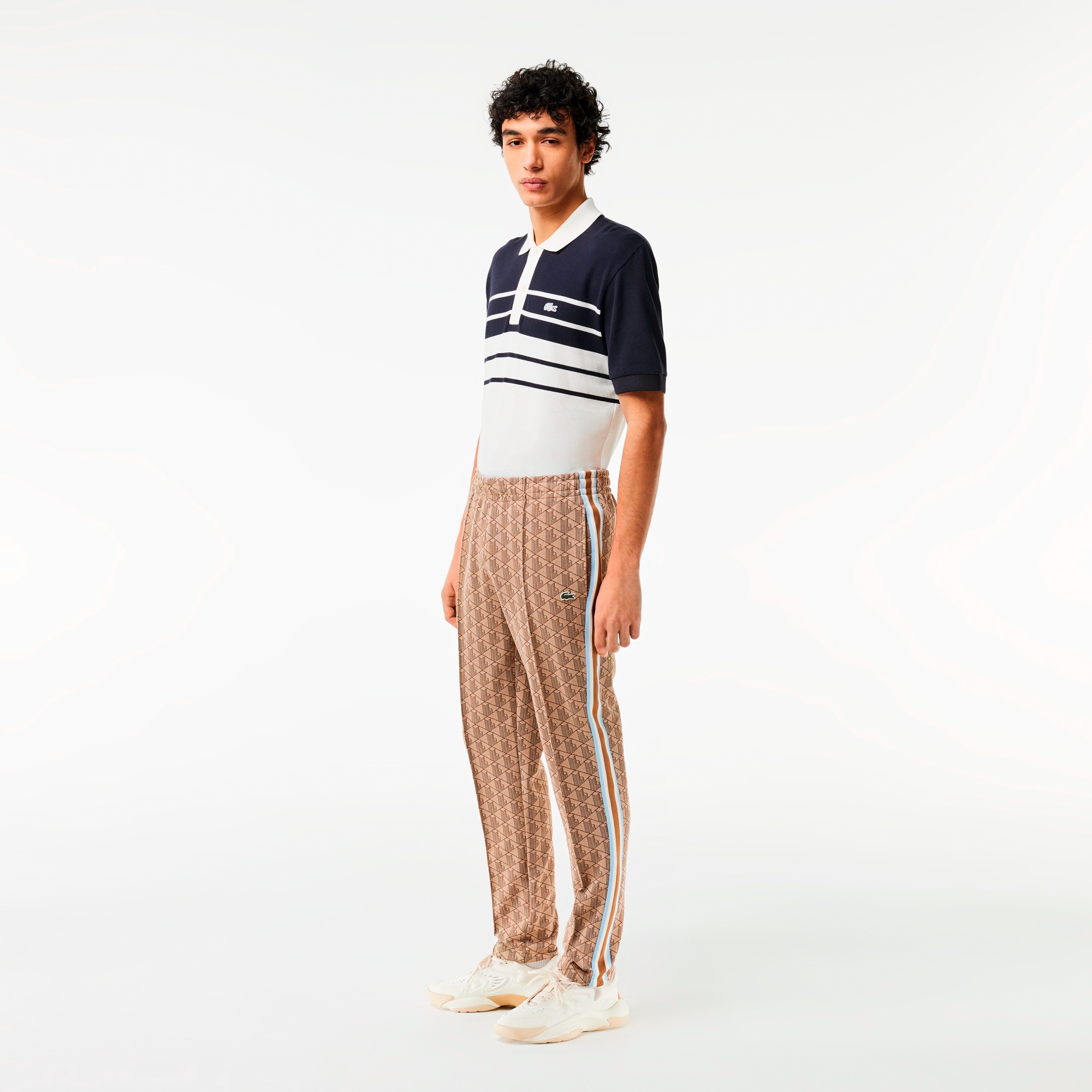 サイドテーピングモノグラムジャカードトラックパンツ