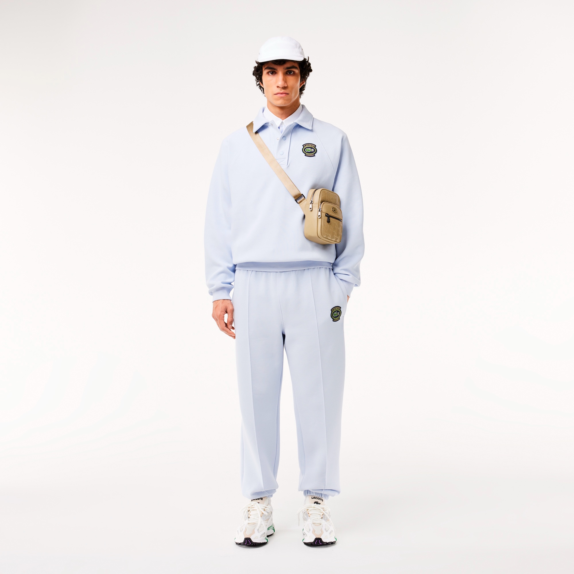 ダブルフェイス鹿の子地トラックパンツ