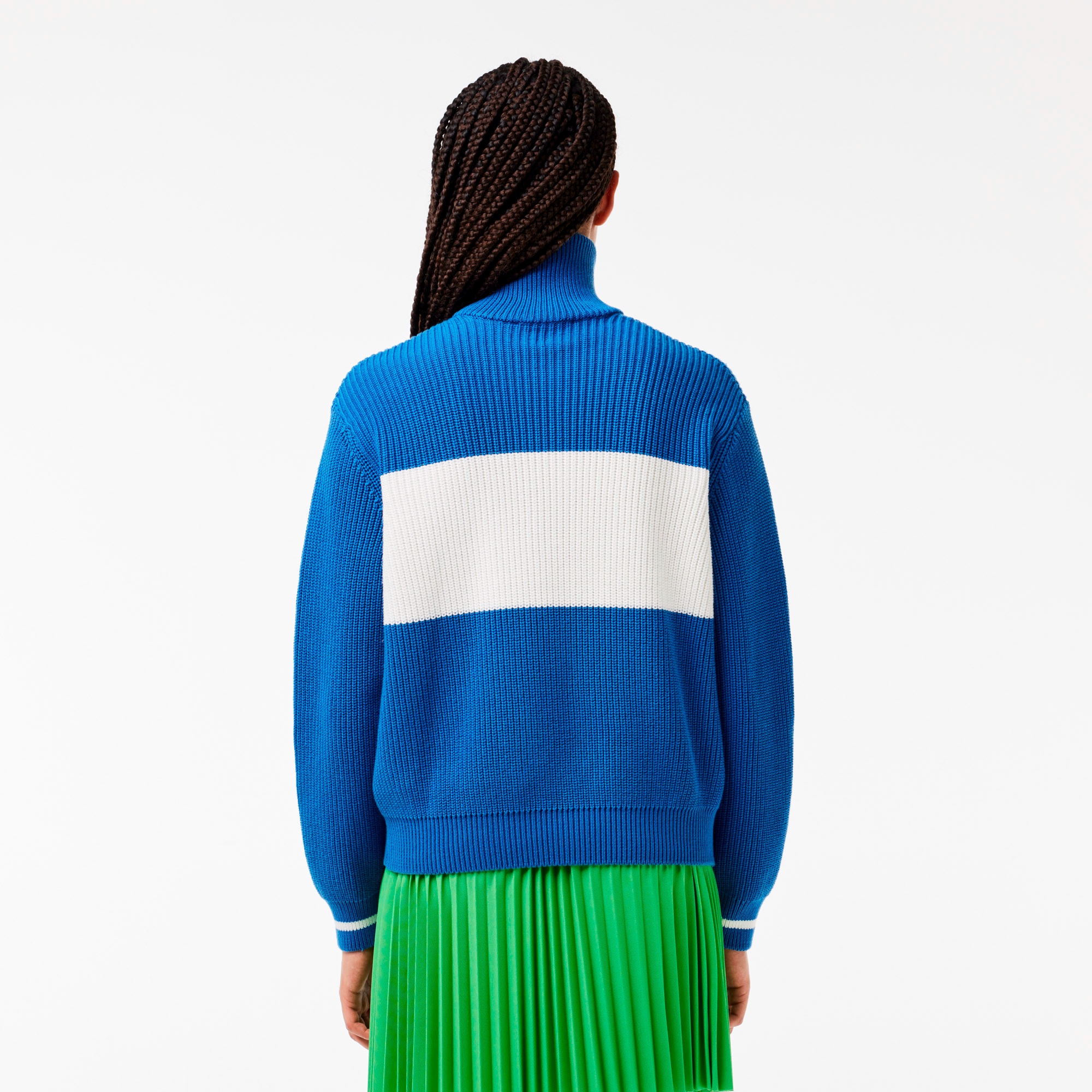 ローゲージニットスタンドカラージャケット