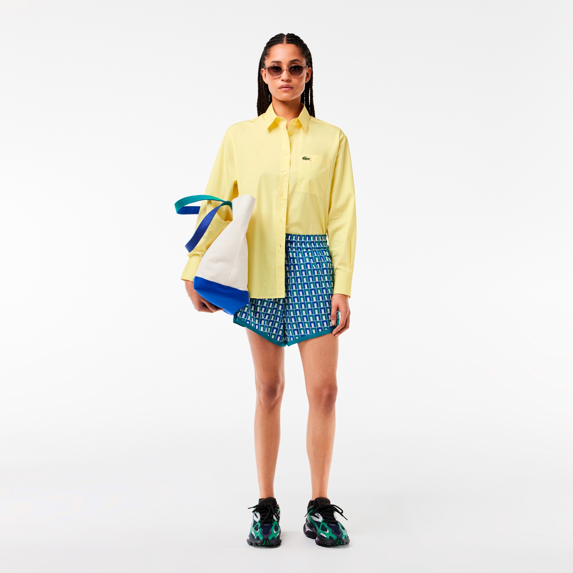 コットンポプリンボタンシャツ