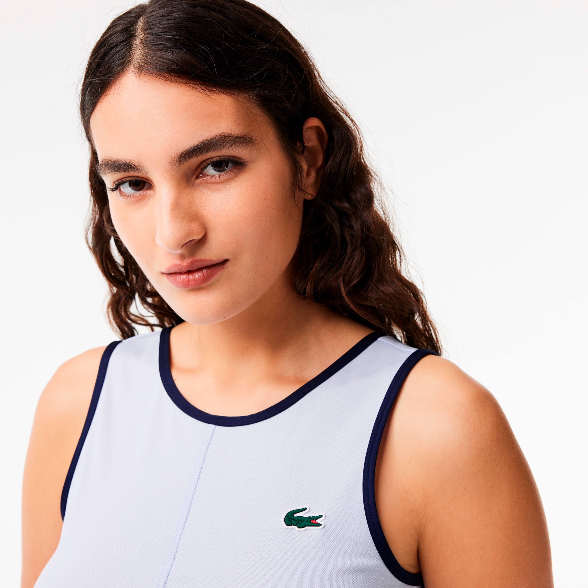 アシンメトリープリーツスカートテニスドレス