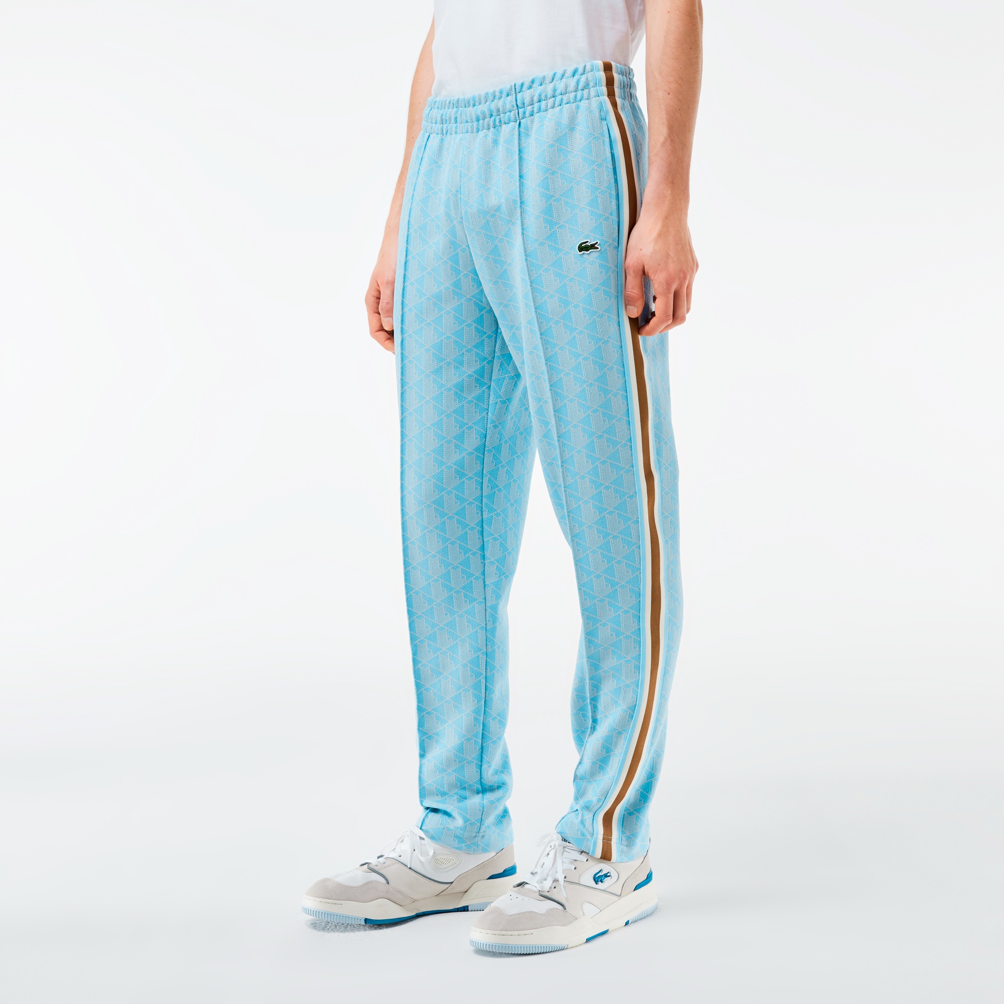 サイドテーピングモノグラムジャカードトラックパンツ