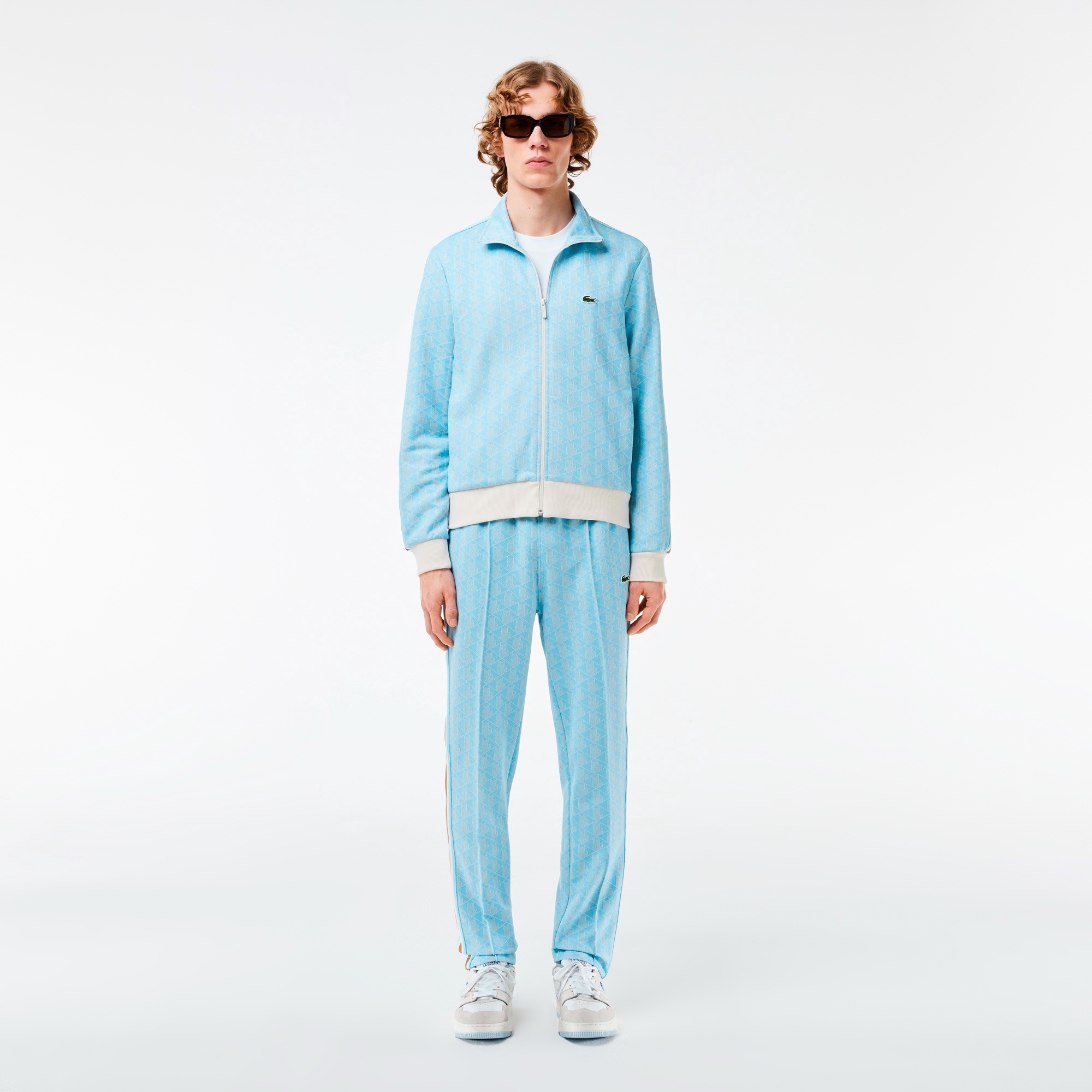 サイドテーピングモノグラムジャカードトラックパンツ