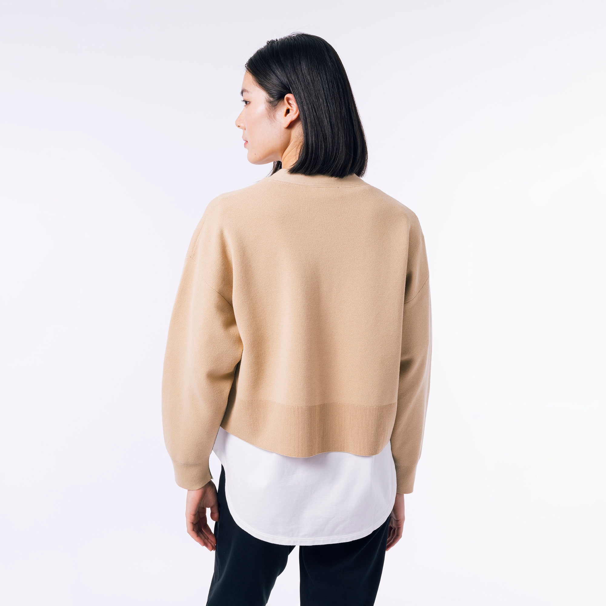 ミラノリブニットVネックカーディガン