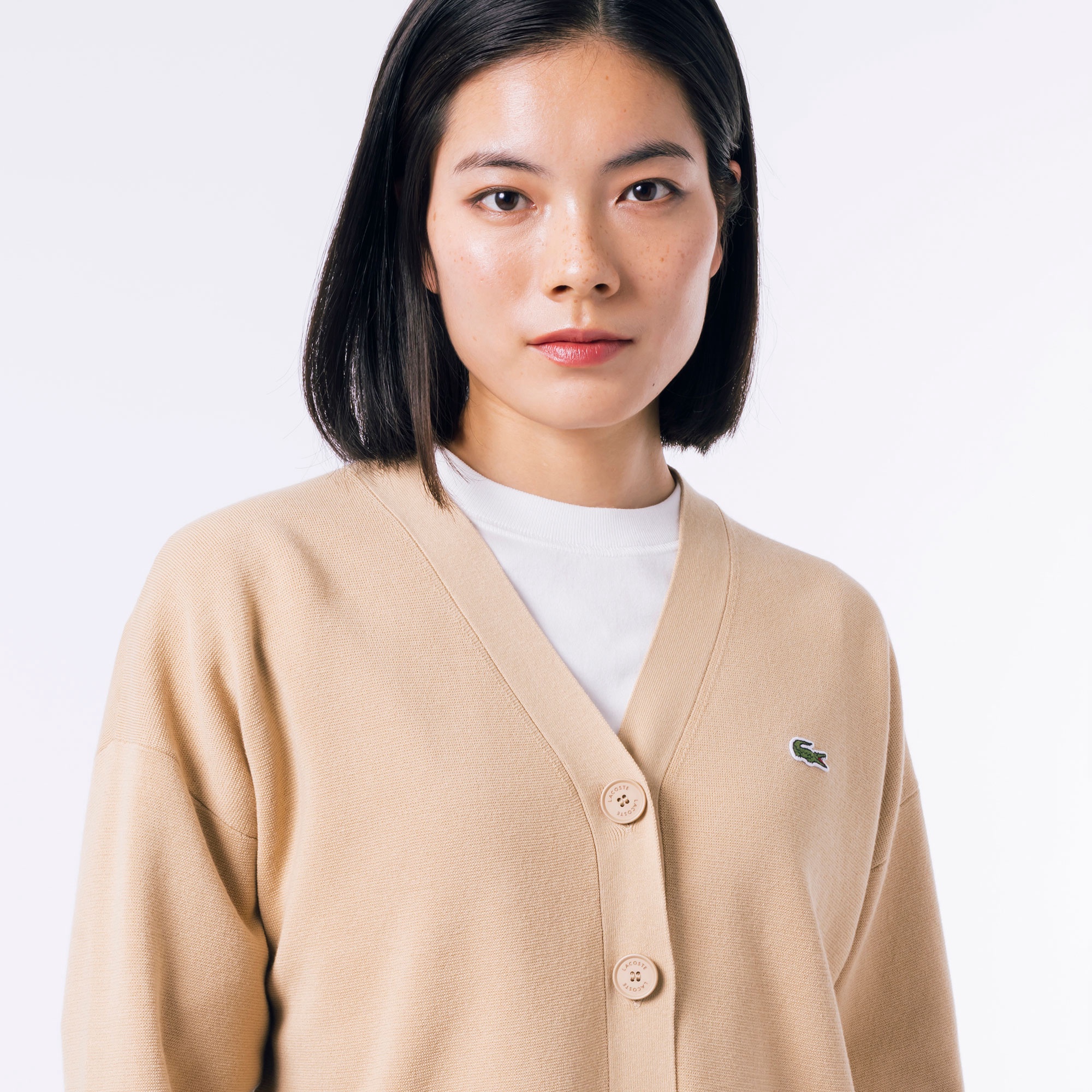 ミラノリブニットVネックカーディガン