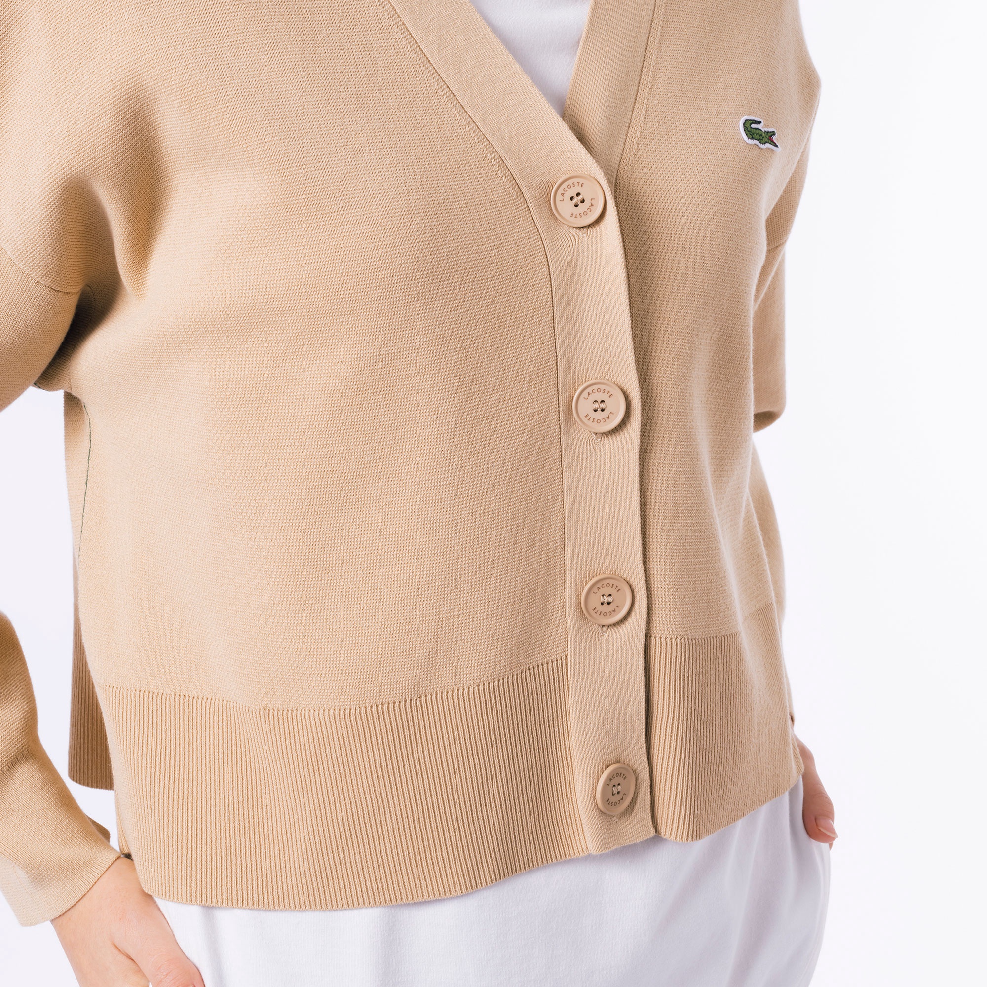 ミラノリブニットVネックカーディガン