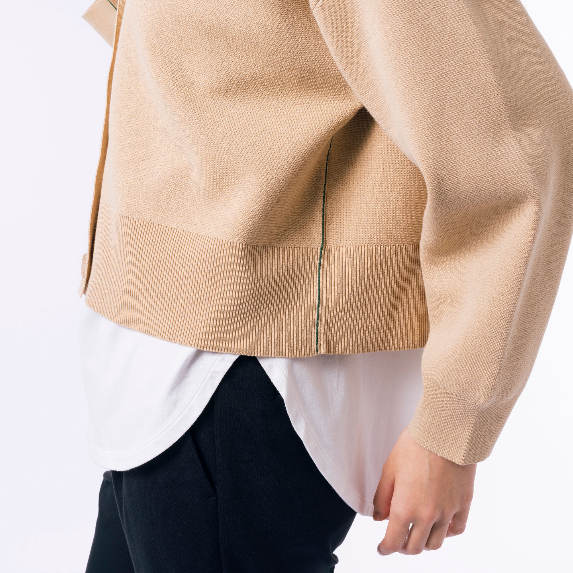 ミラノリブニットVネックカーディガン