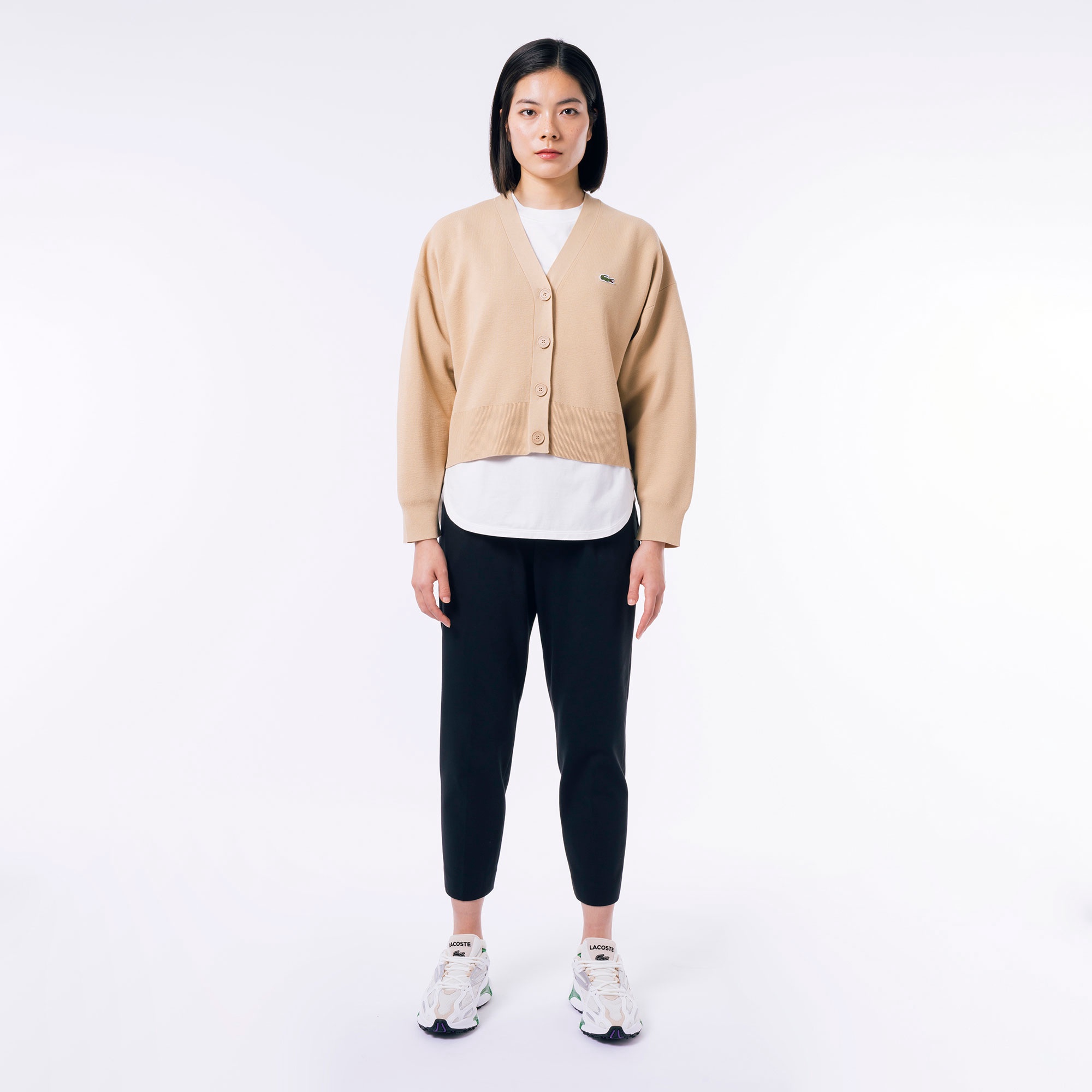 ミラノリブニットVネックカーディガン