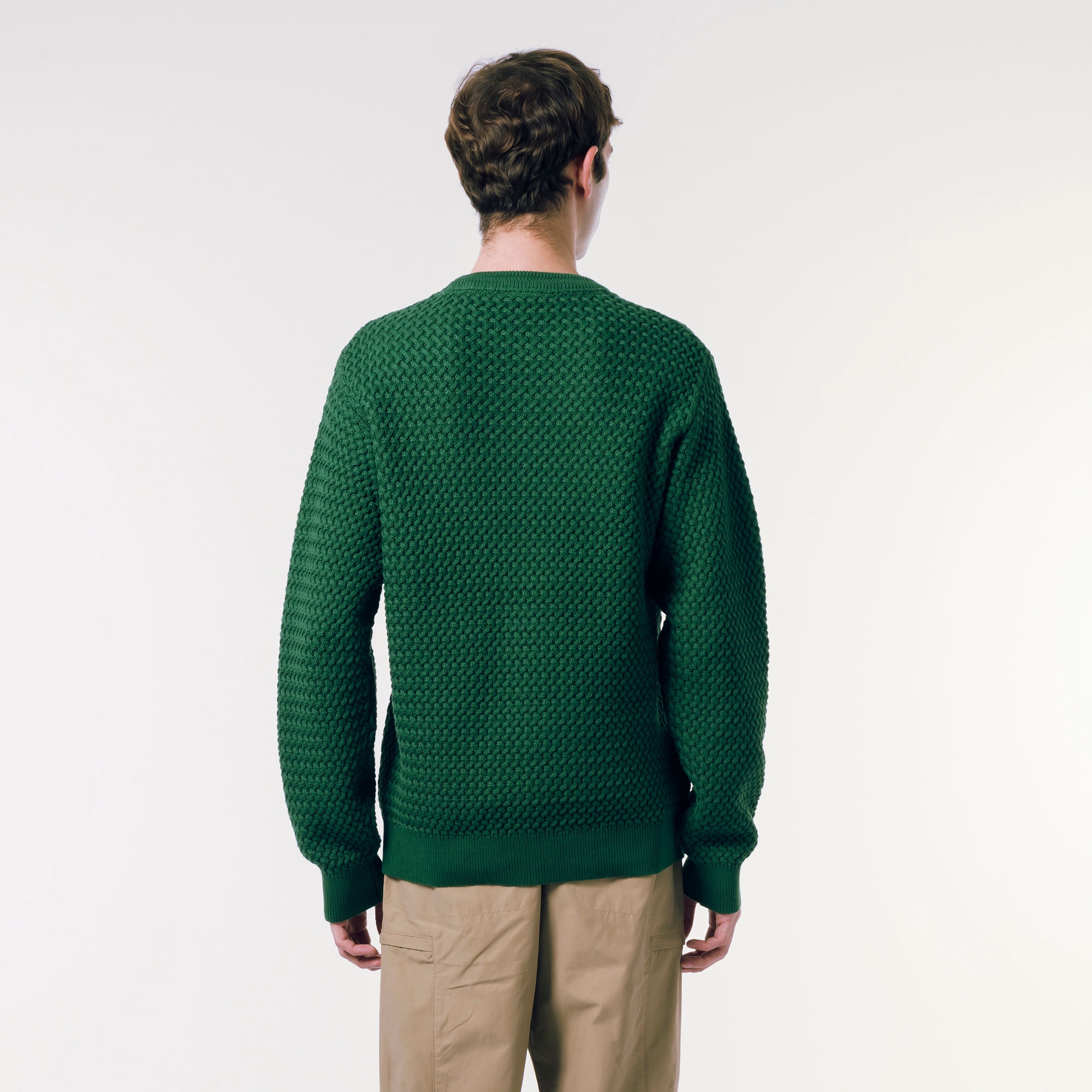 バスケットニットクルーネックセーター