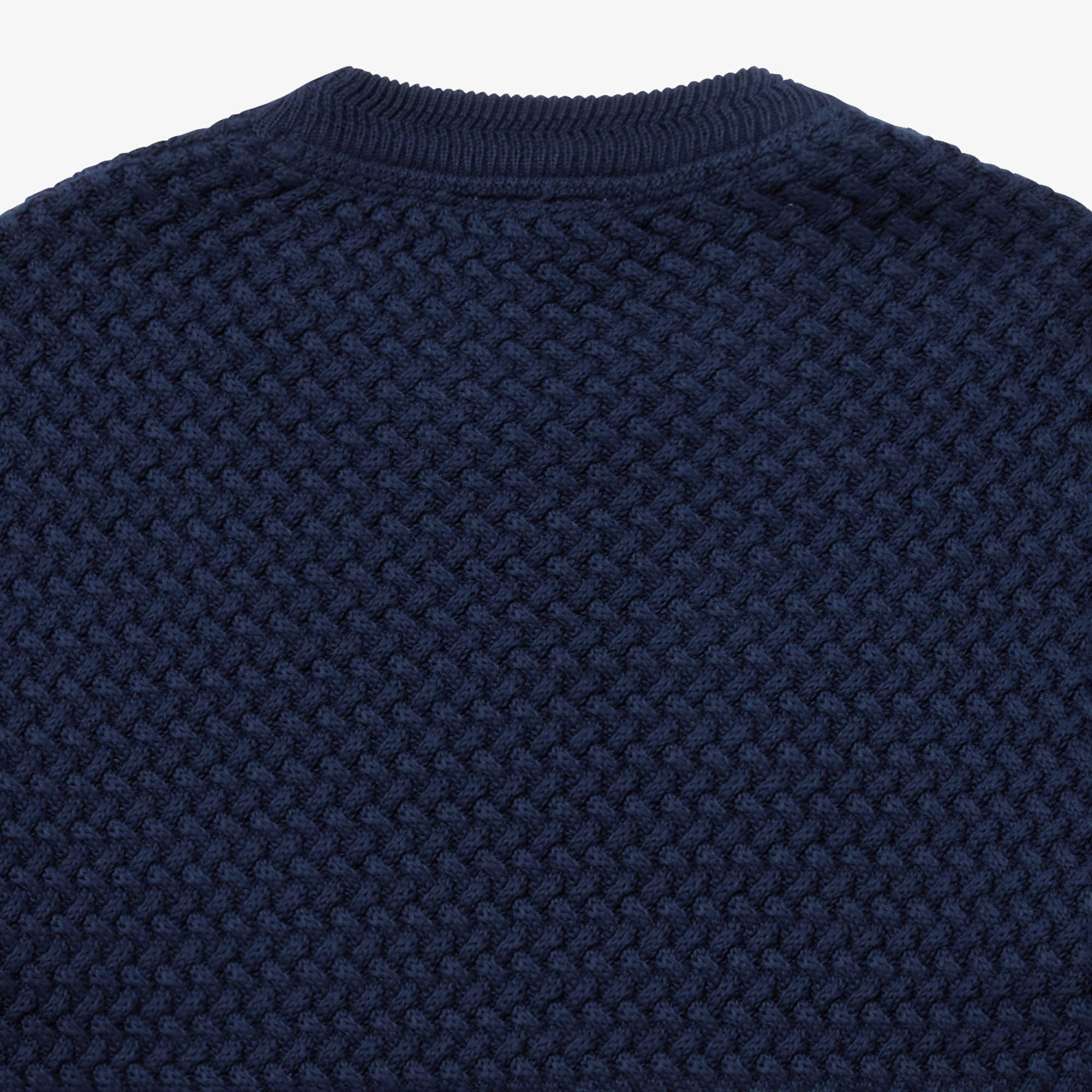 バスケットニットクルーネックセーター