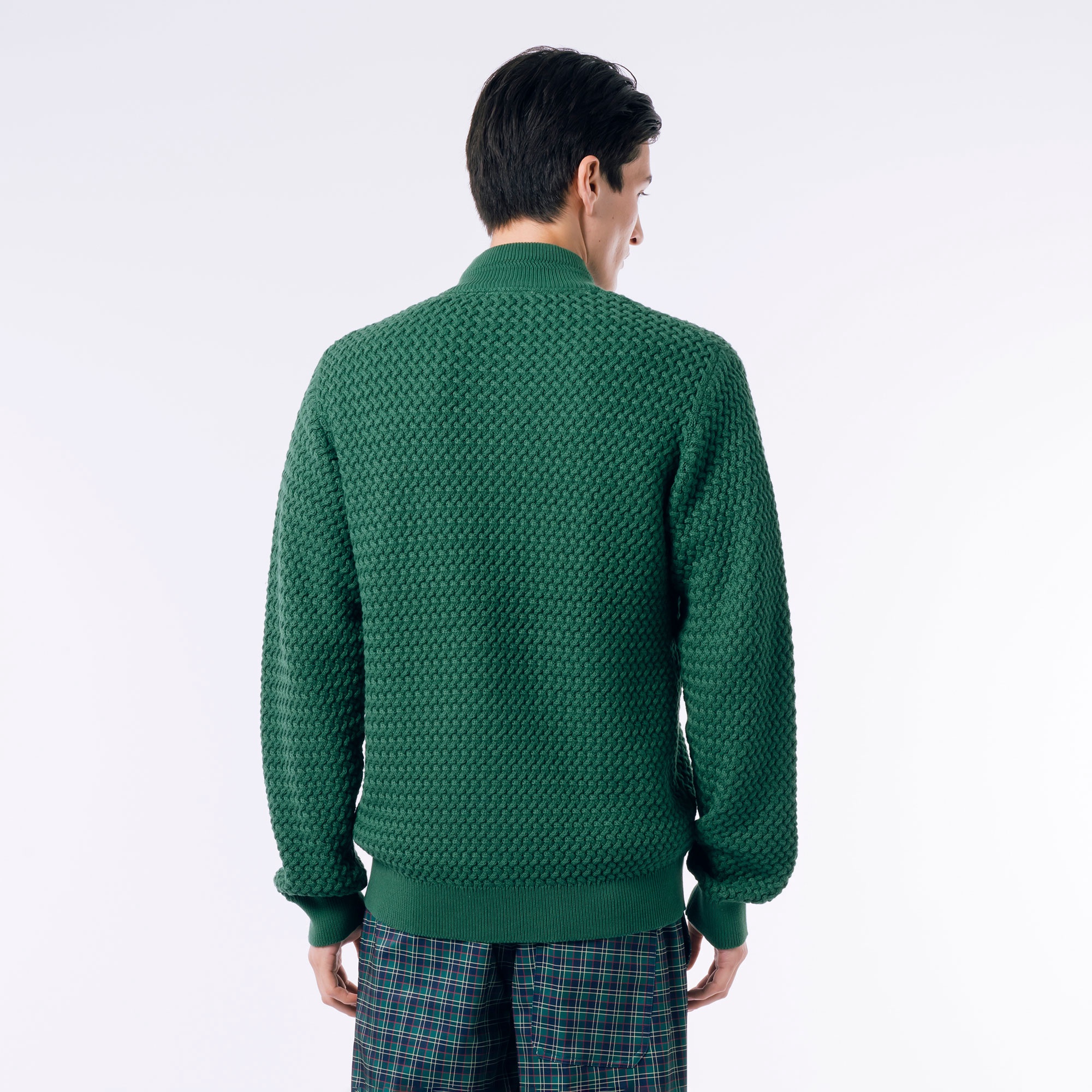 バスケットニットジップアップ