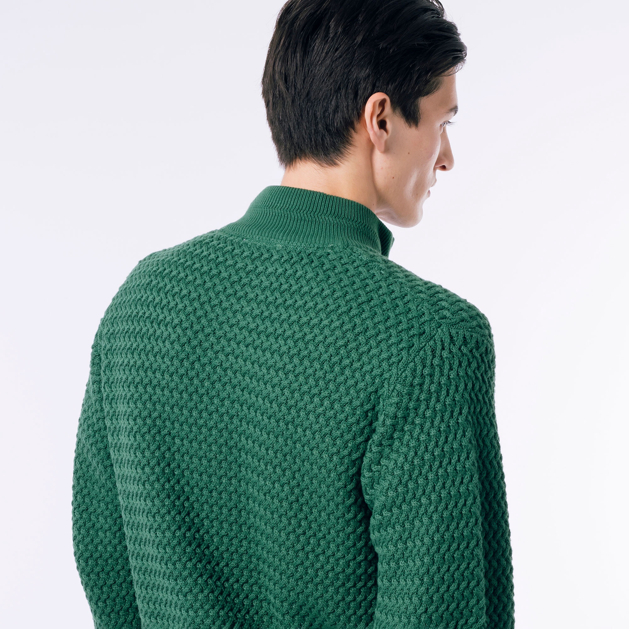 バスケットニットジップアップ