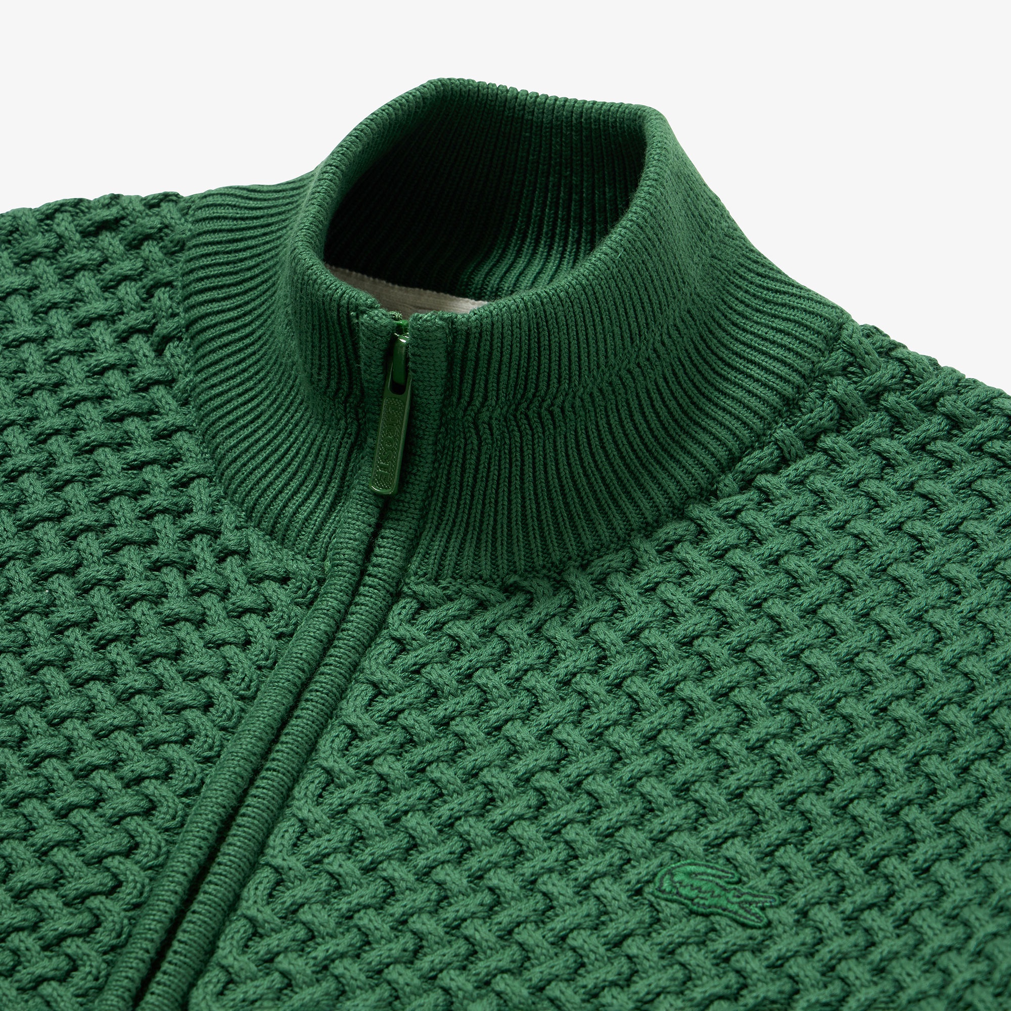 バスケットニットジップアップ