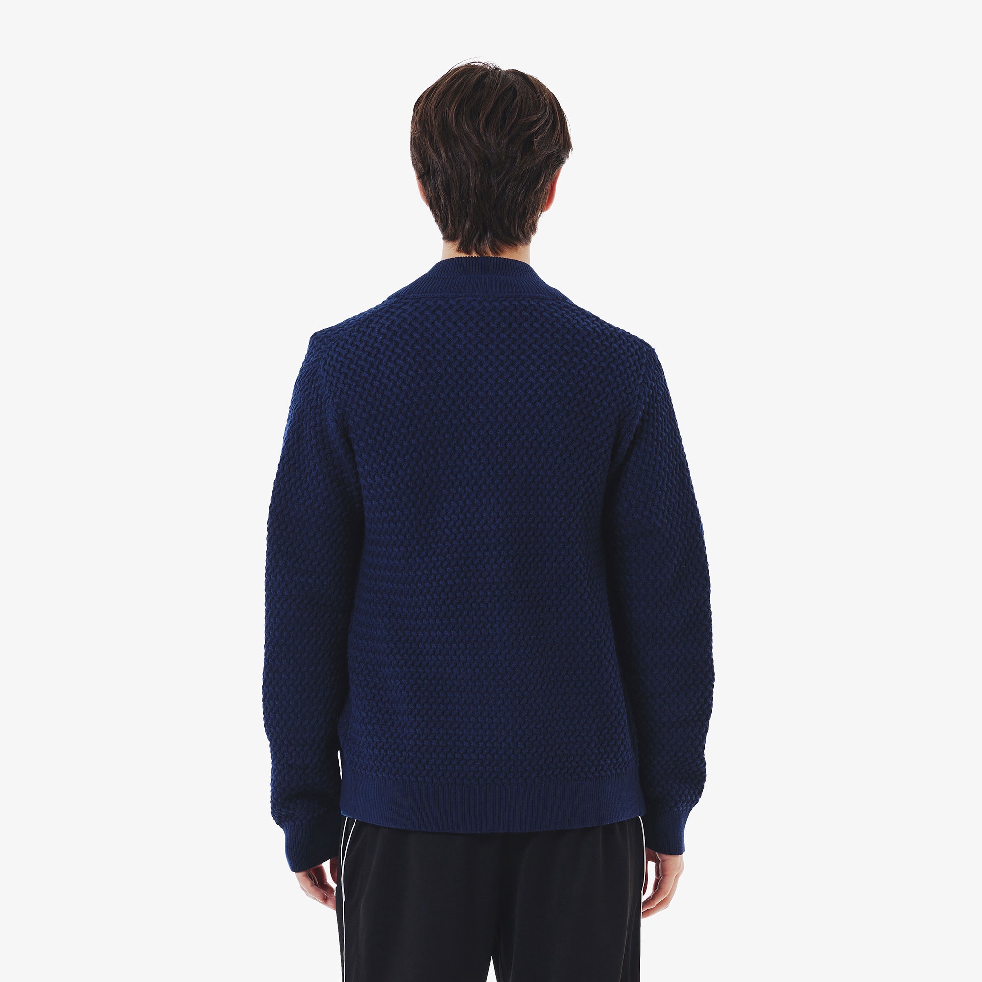 バスケットニットジップアップ