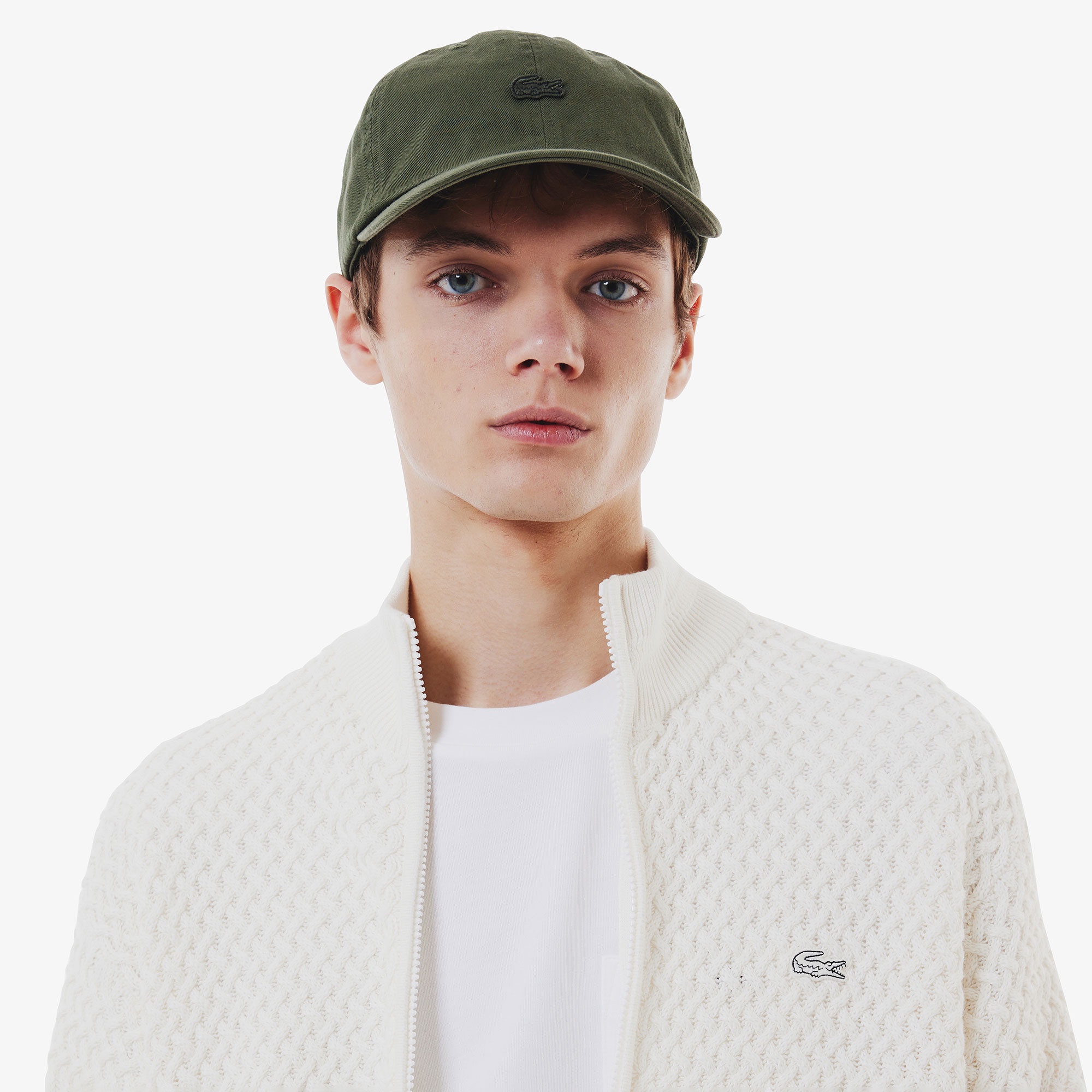 バスケットニットジップアップ