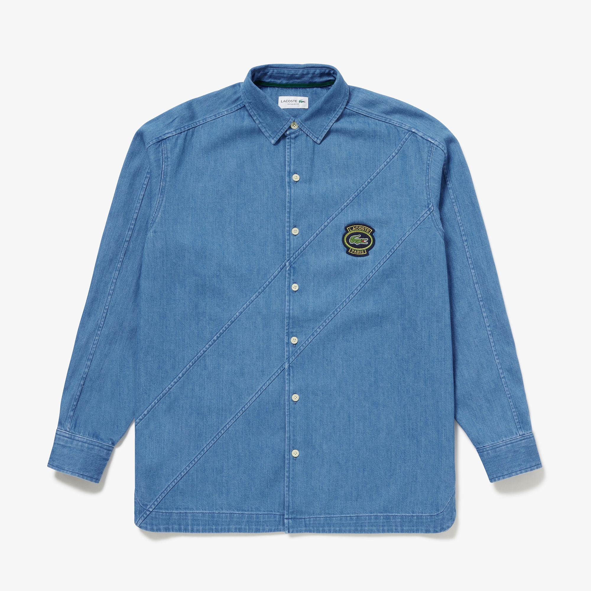 バイアスカットデニムシャツ