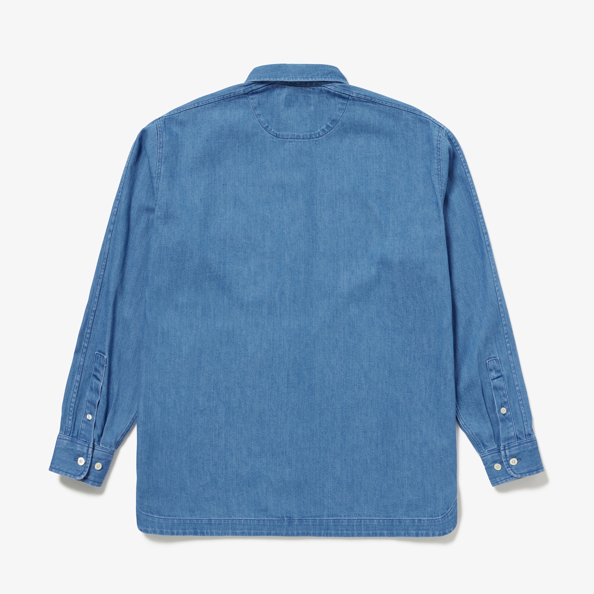 バイアスカットデニムシャツ