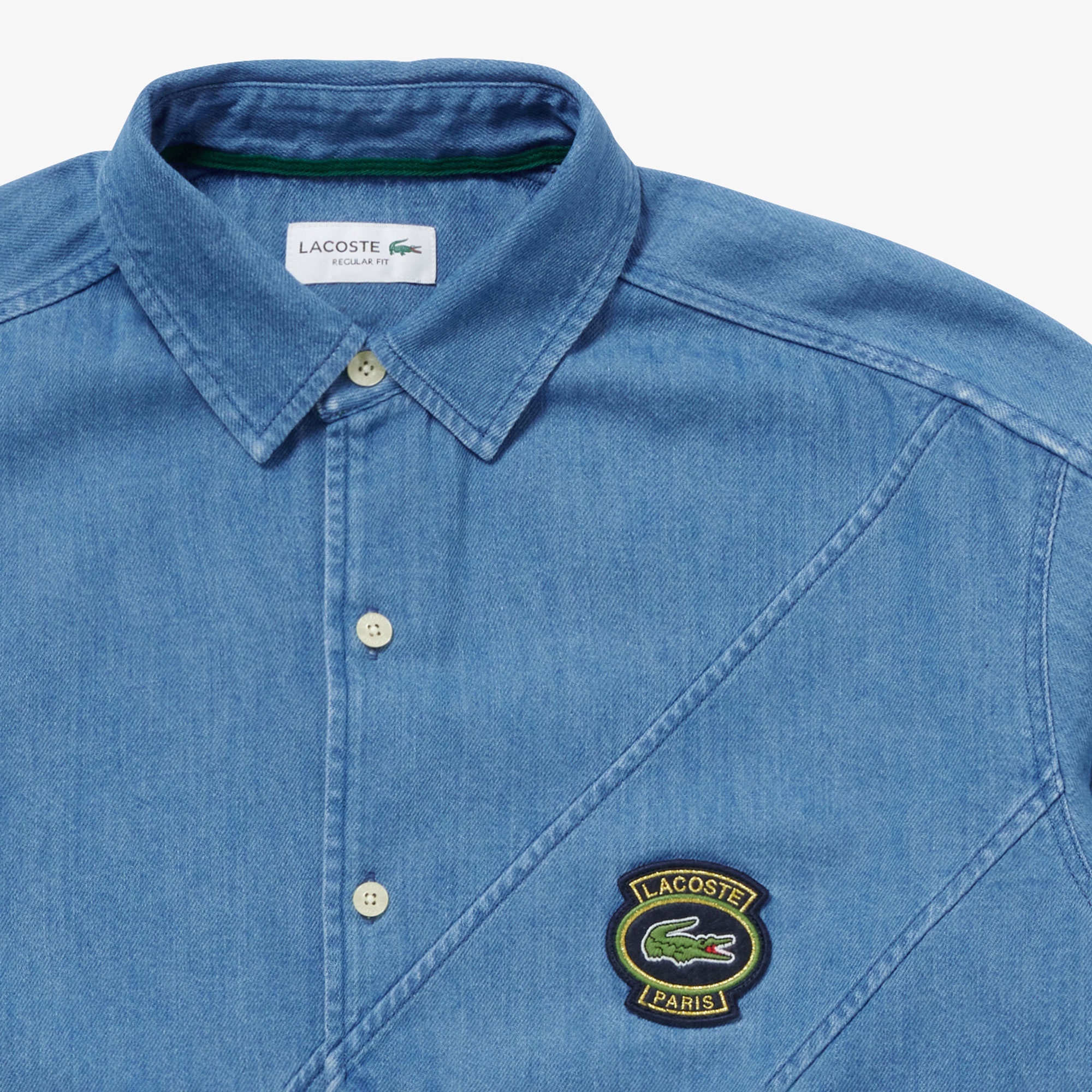 バイアスカットデニムシャツ