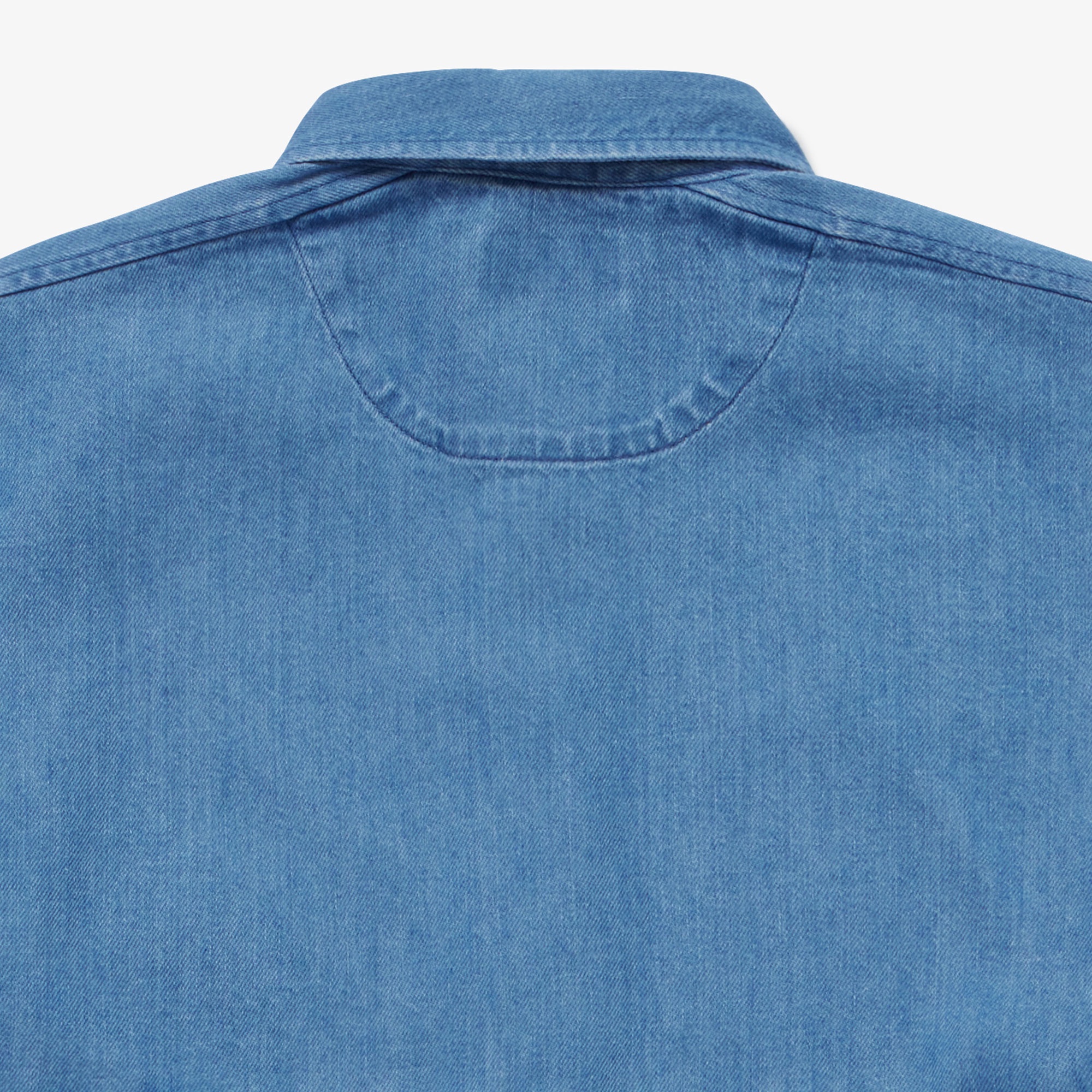 バイアスカットデニムシャツ