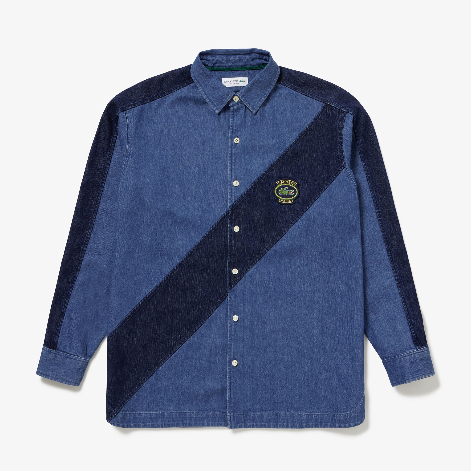 バイアスカットデニムシャツ