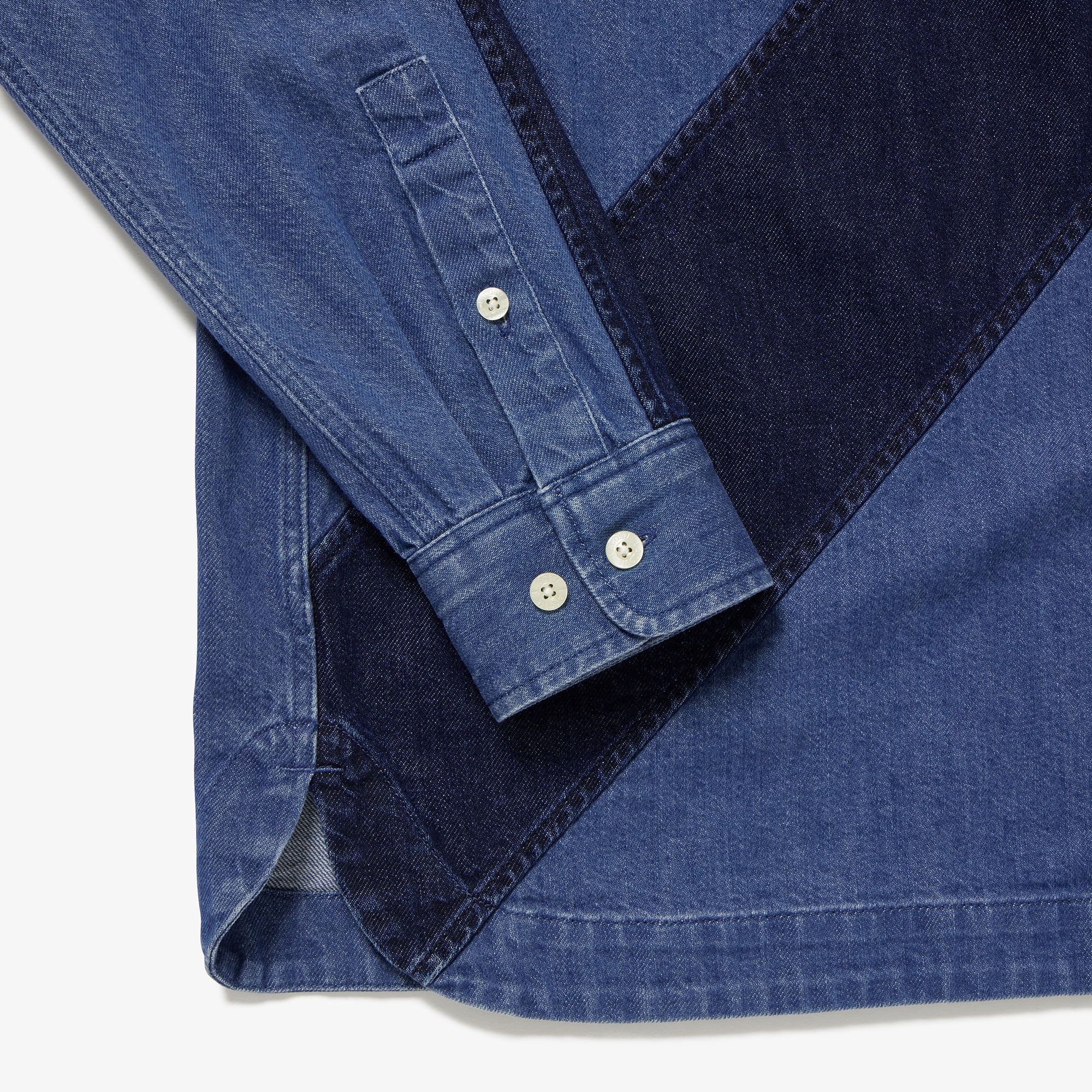 バイアスカットデニムシャツ