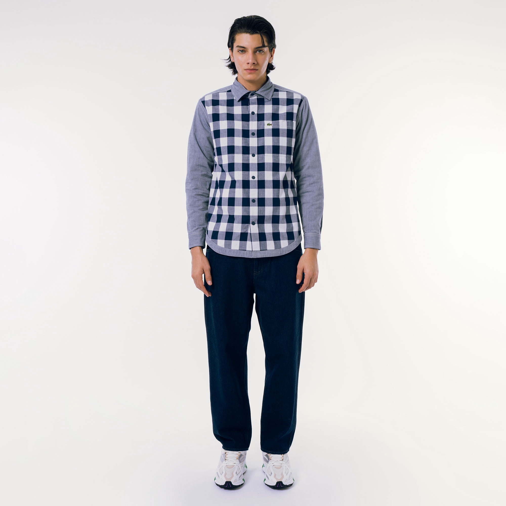 リバーシブルスナップボタンシャツ