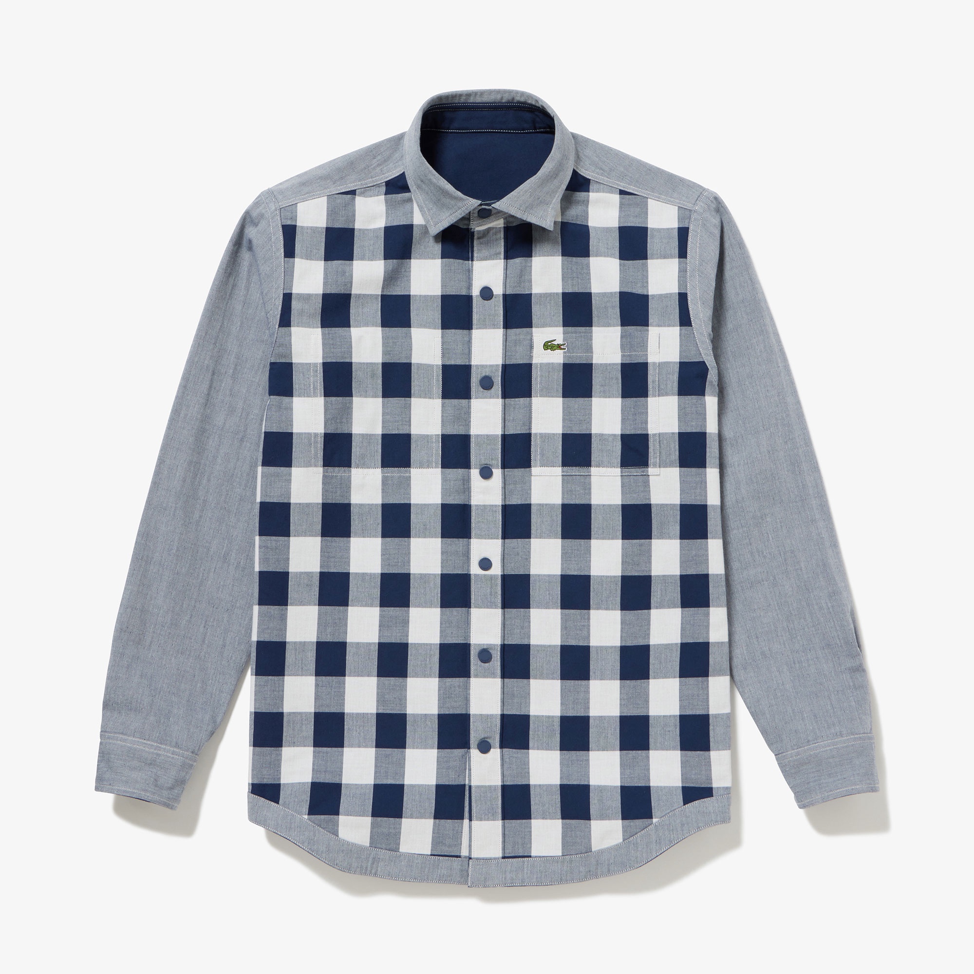 リバーシブルスナップボタンシャツ