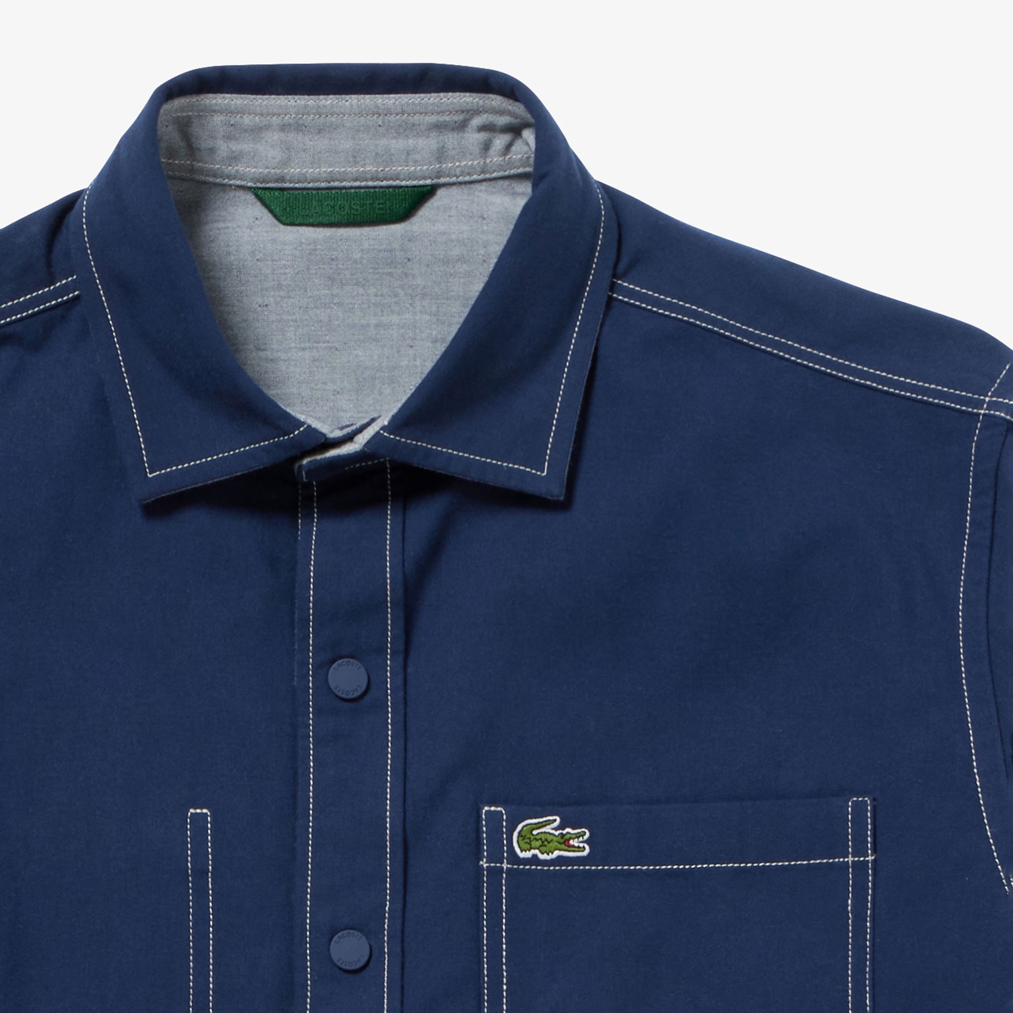 リバーシブルスナップボタンシャツ