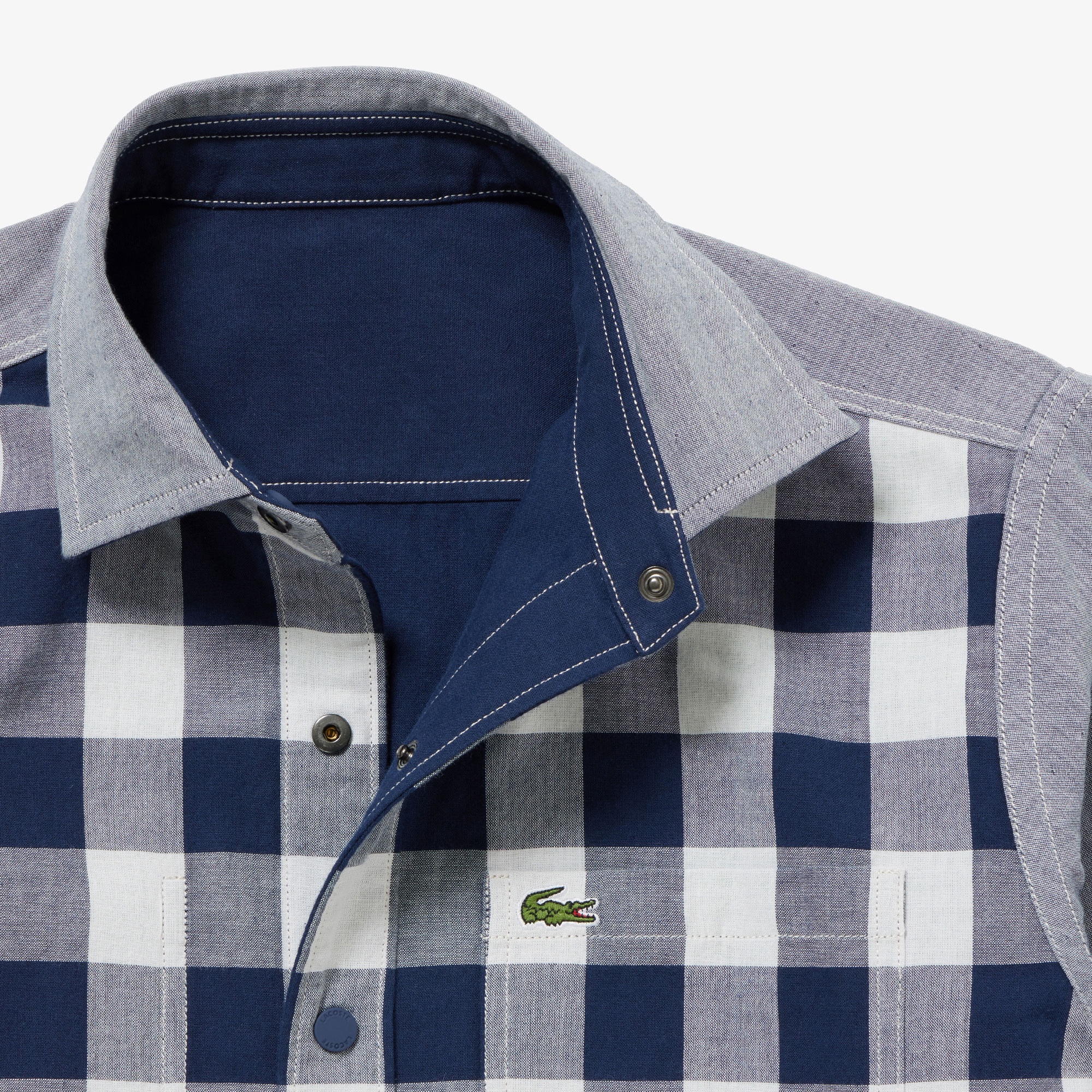 リバーシブルスナップボタンシャツ