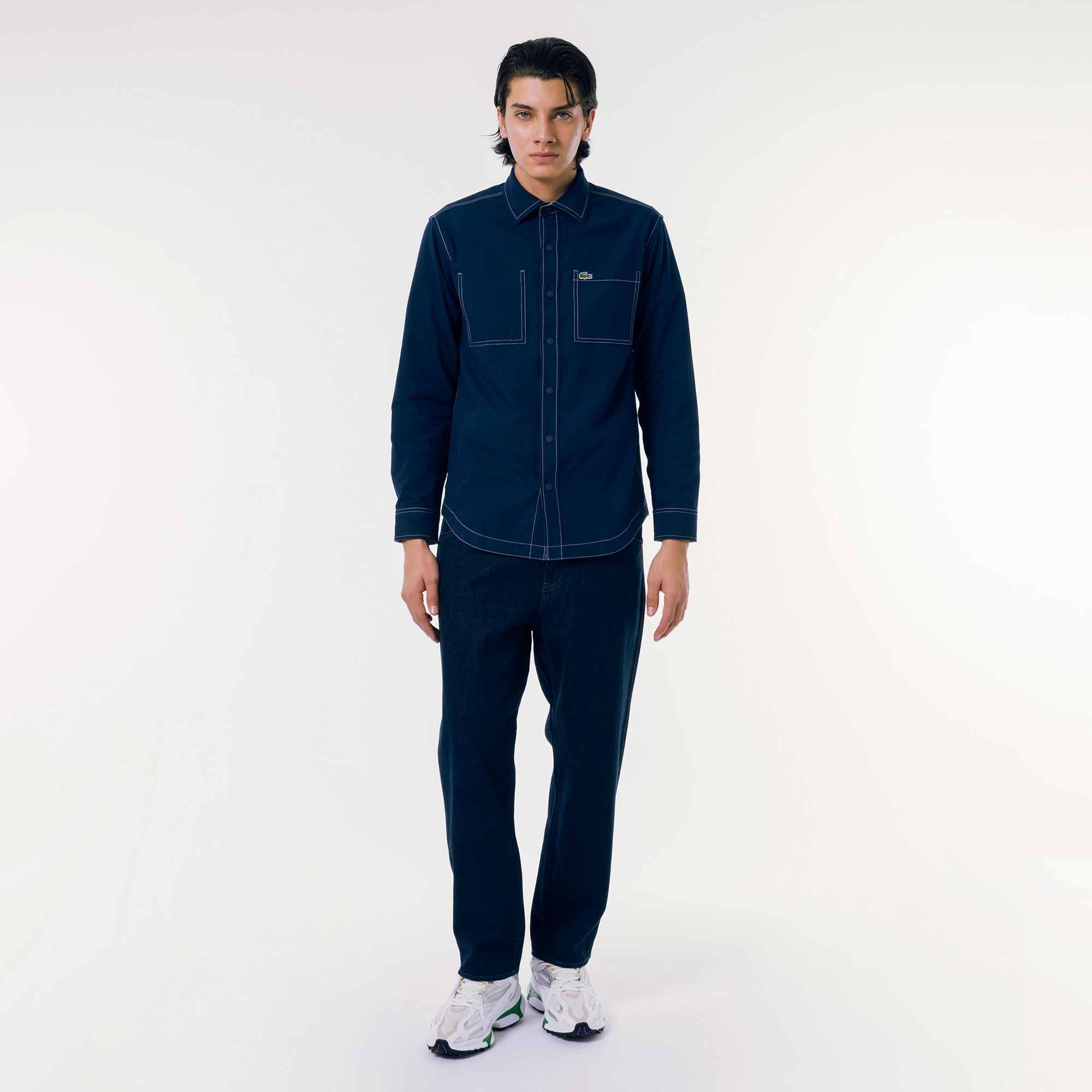 リバーシブルスナップボタンシャツ