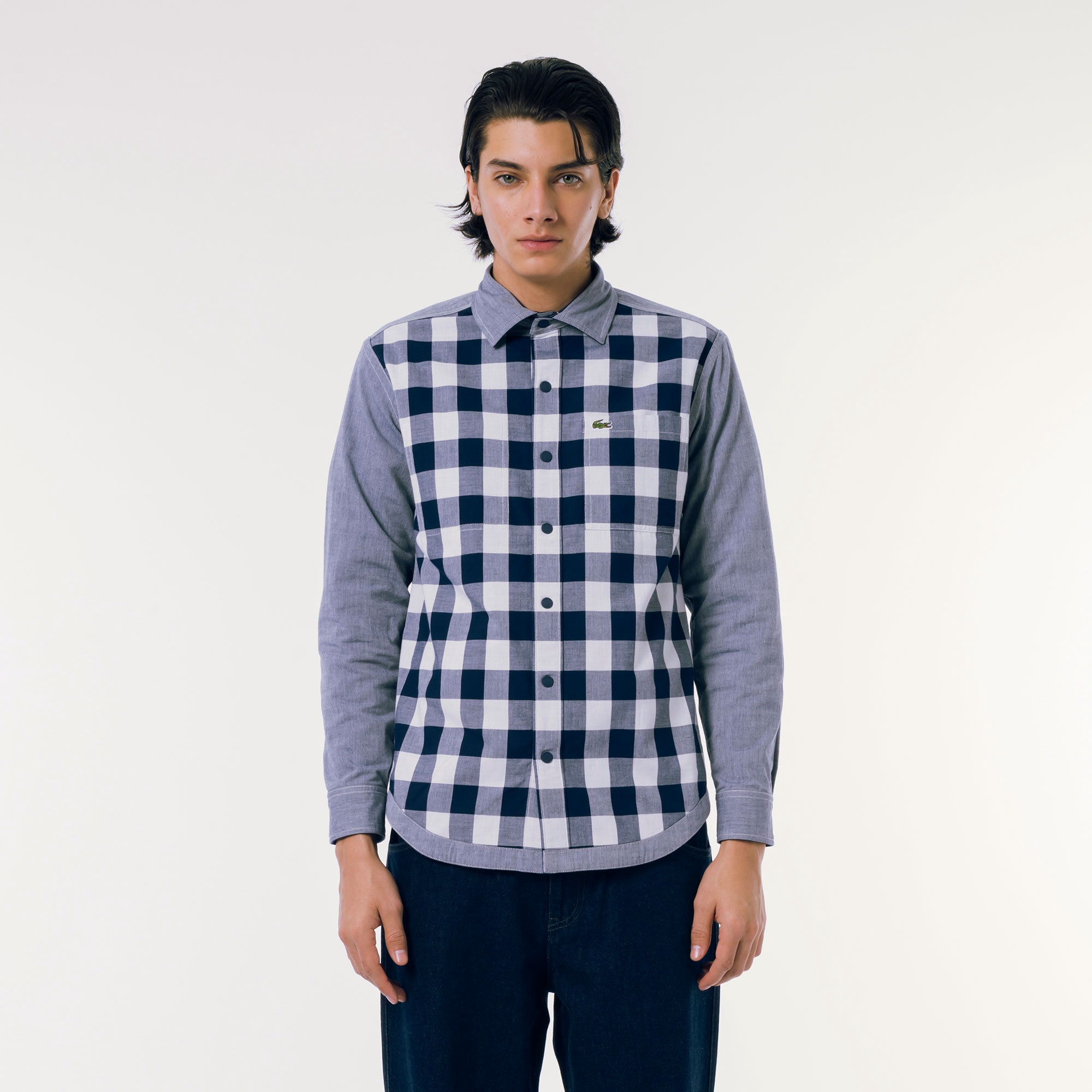 リバーシブルスナップボタンシャツ