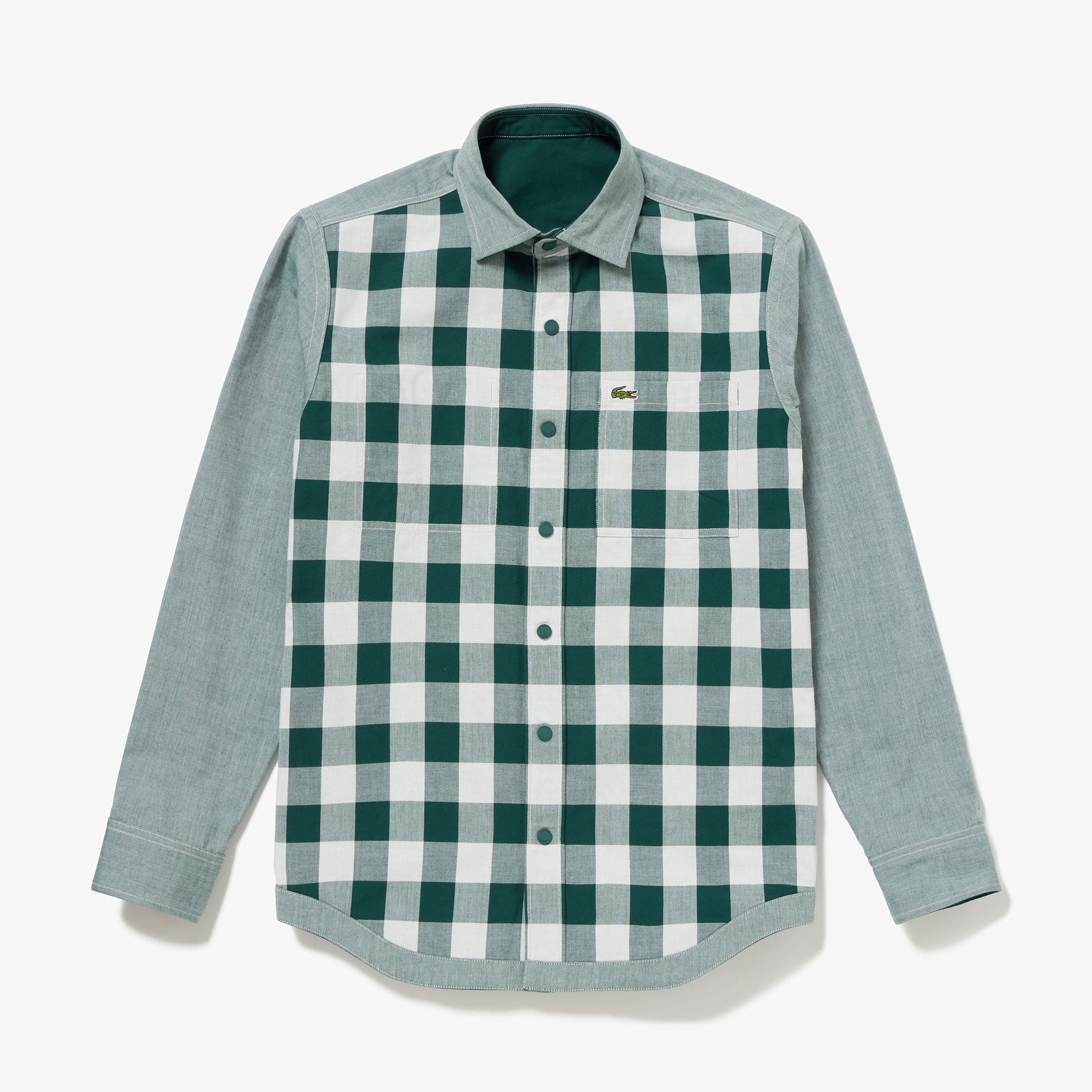 リバーシブルスナップボタンシャツ