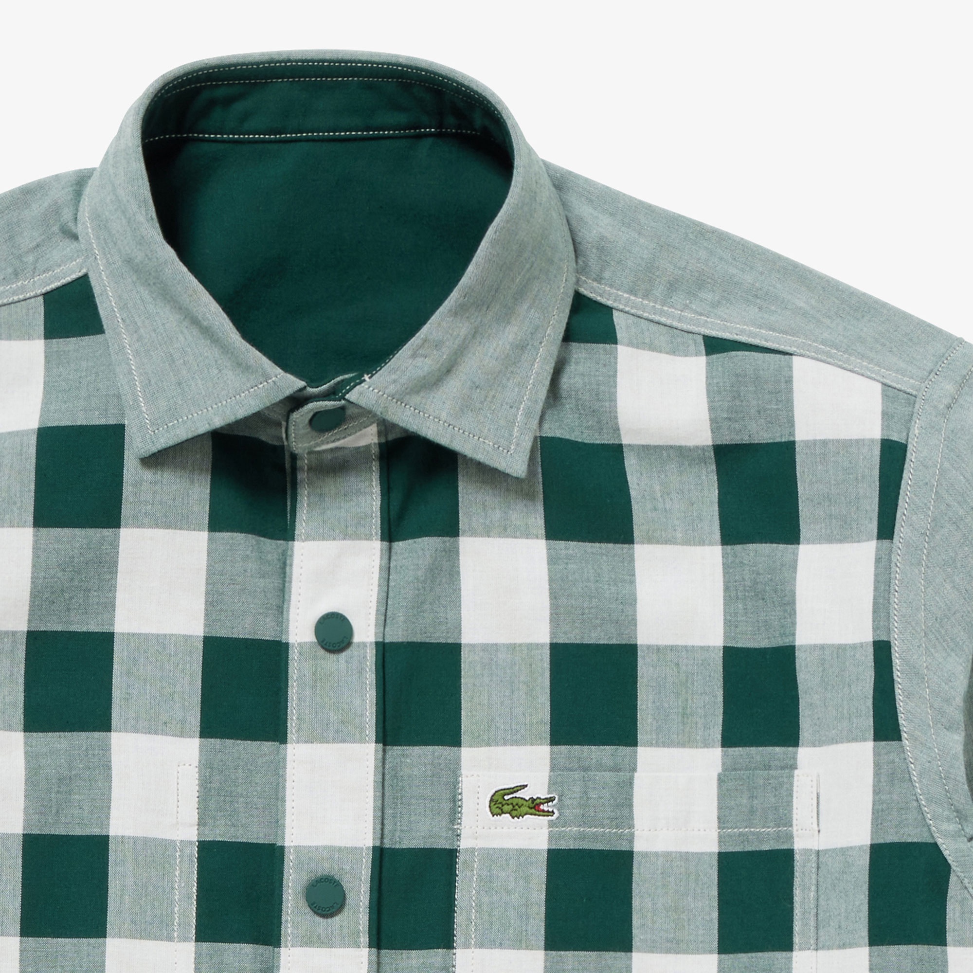 リバーシブルスナップボタンシャツ