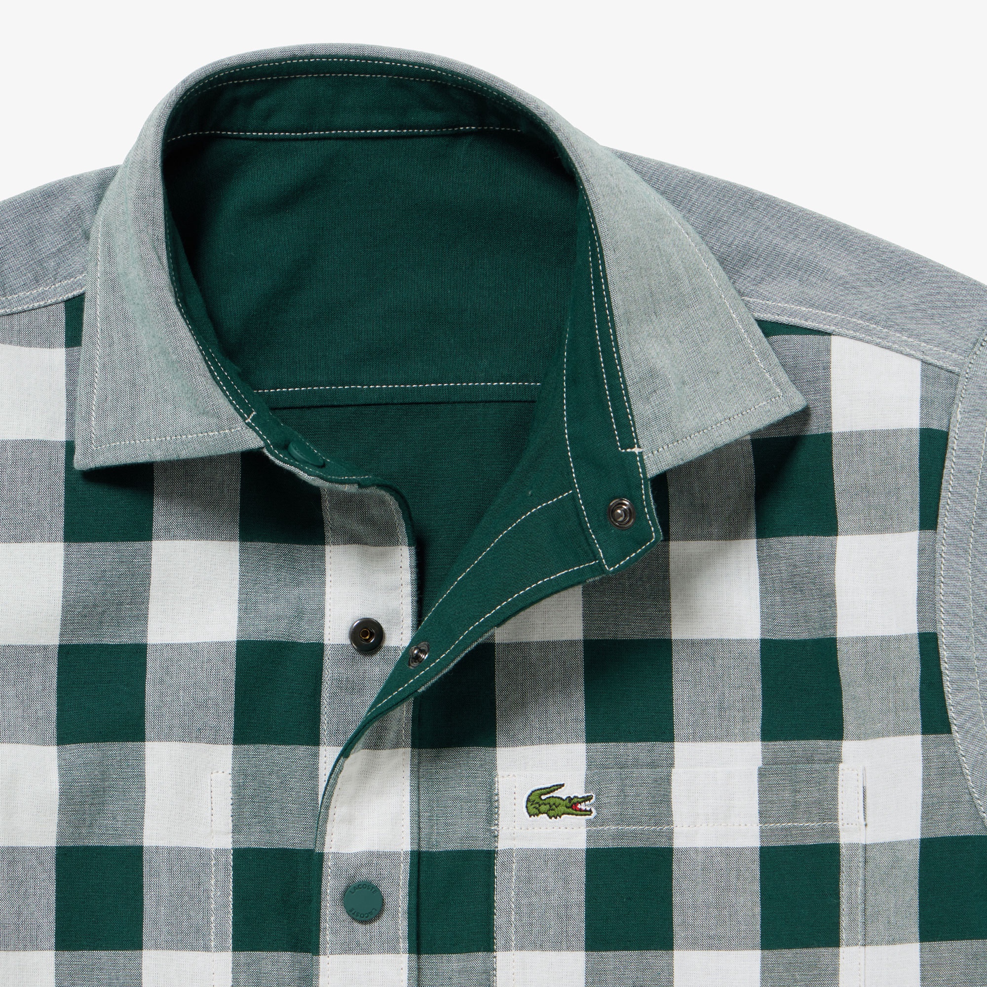 リバーシブルスナップボタンシャツ