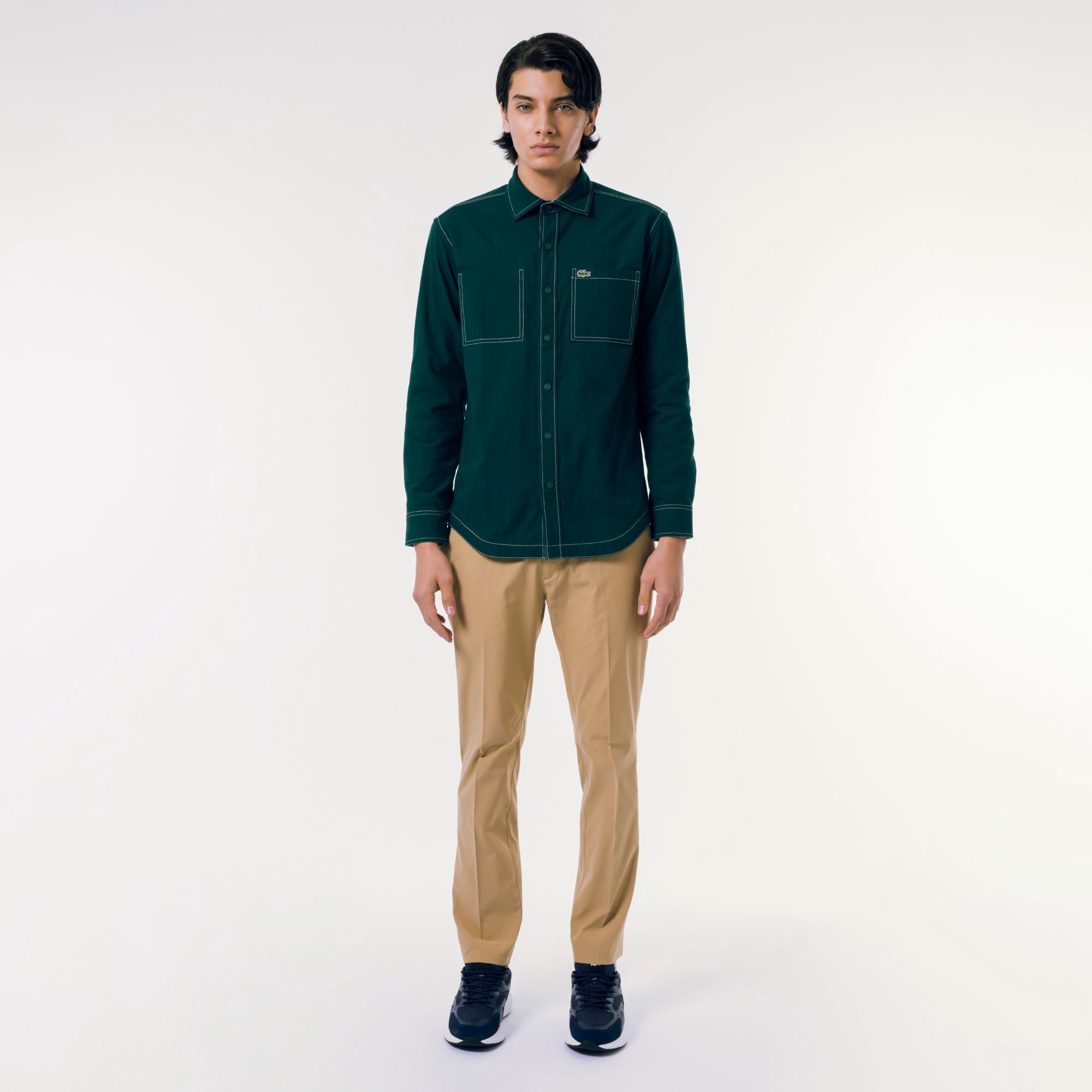 リバーシブルスナップボタンシャツ